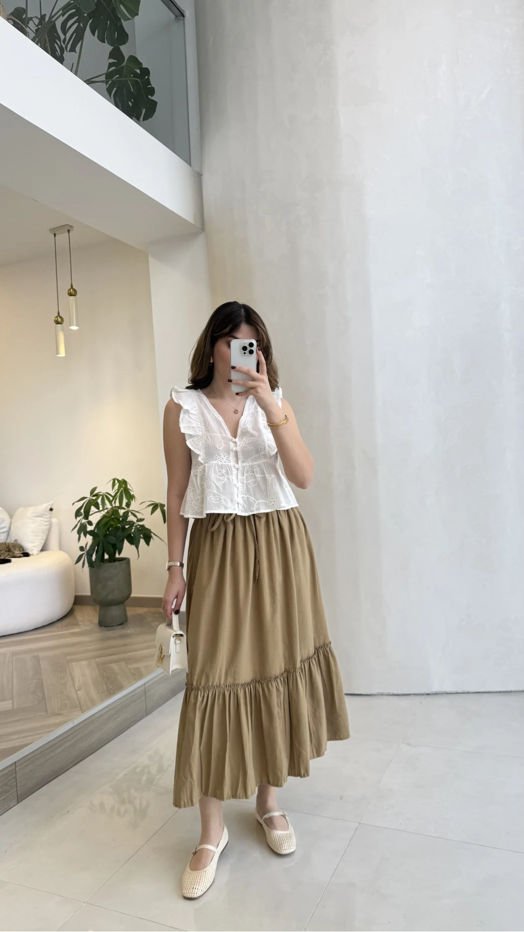 Beli Gipe Detaylı Midi Boy Etek - Camel - Kod: 1294