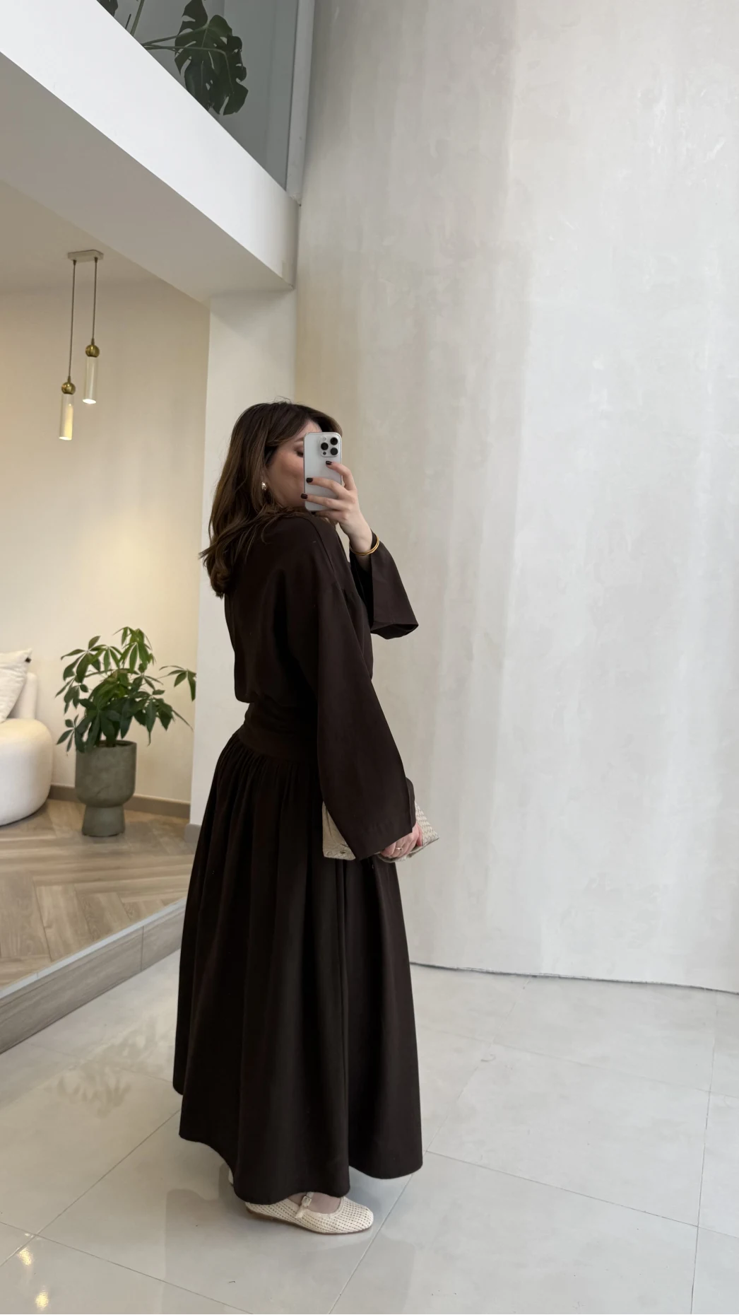 Catania Bel Detay Etek Bluz Takım - Acı Kahve - 6017