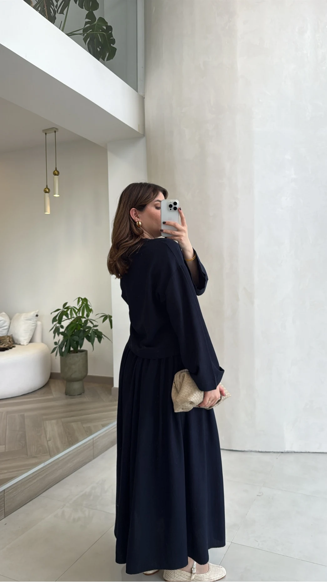 Catania Bel Detay Etek Bluz Takım - Lacivert - 6017