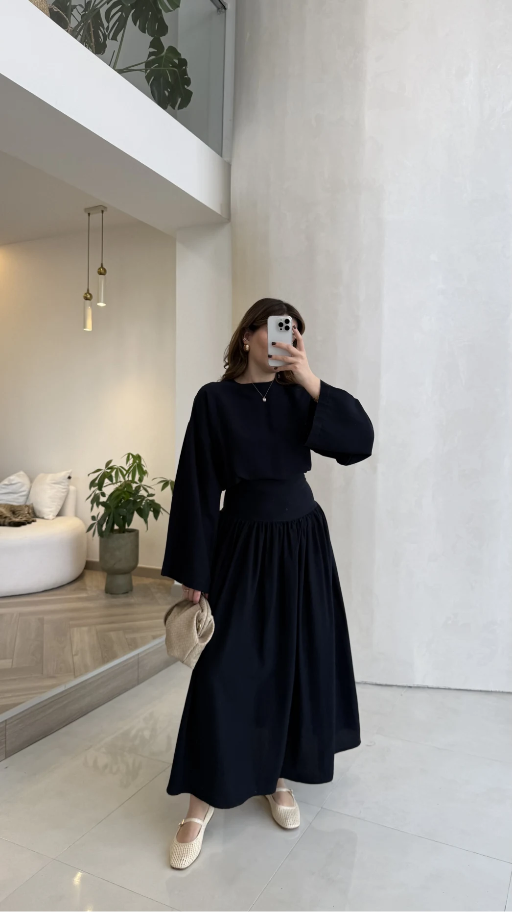 Catania Bel Detay Etek Bluz Takım - Lacivert - 6017