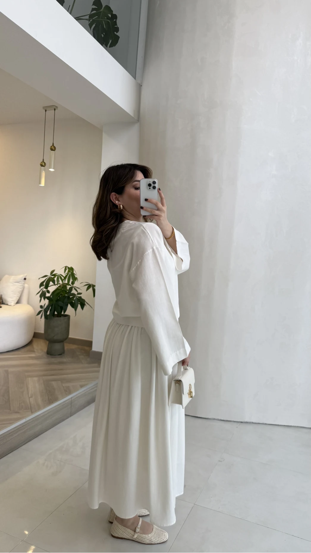 Catania Bel Detay Etek Bluz Takım - Ekru - 6017