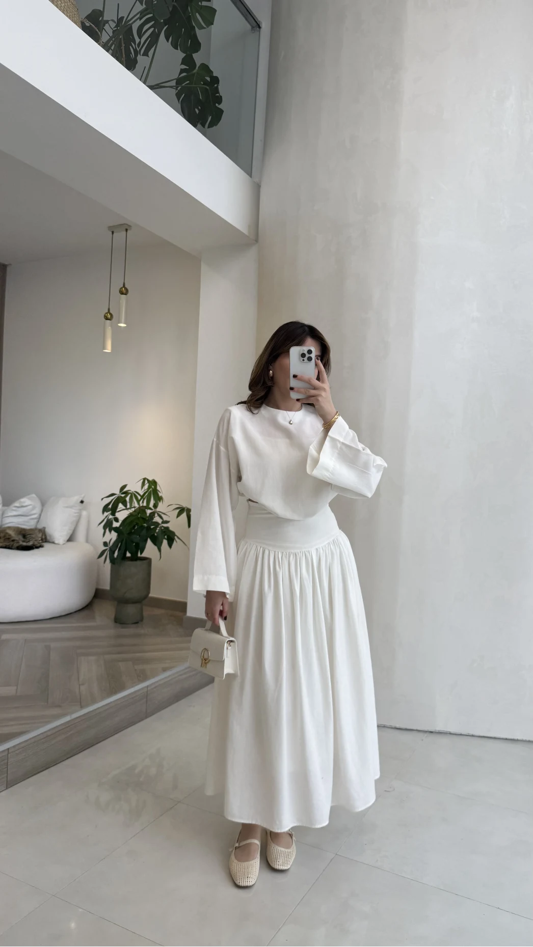 Catania Bel Detay Etek Bluz Takım - Ekru - 6017