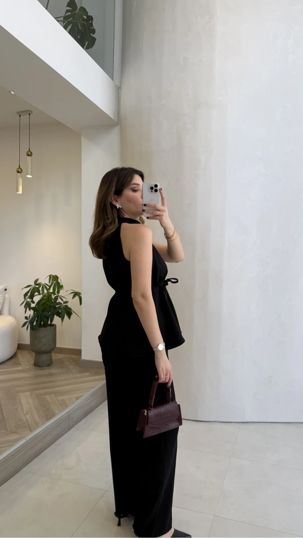 Fera Bağlama Detaylı Takım - Siyah - Kod: 8920