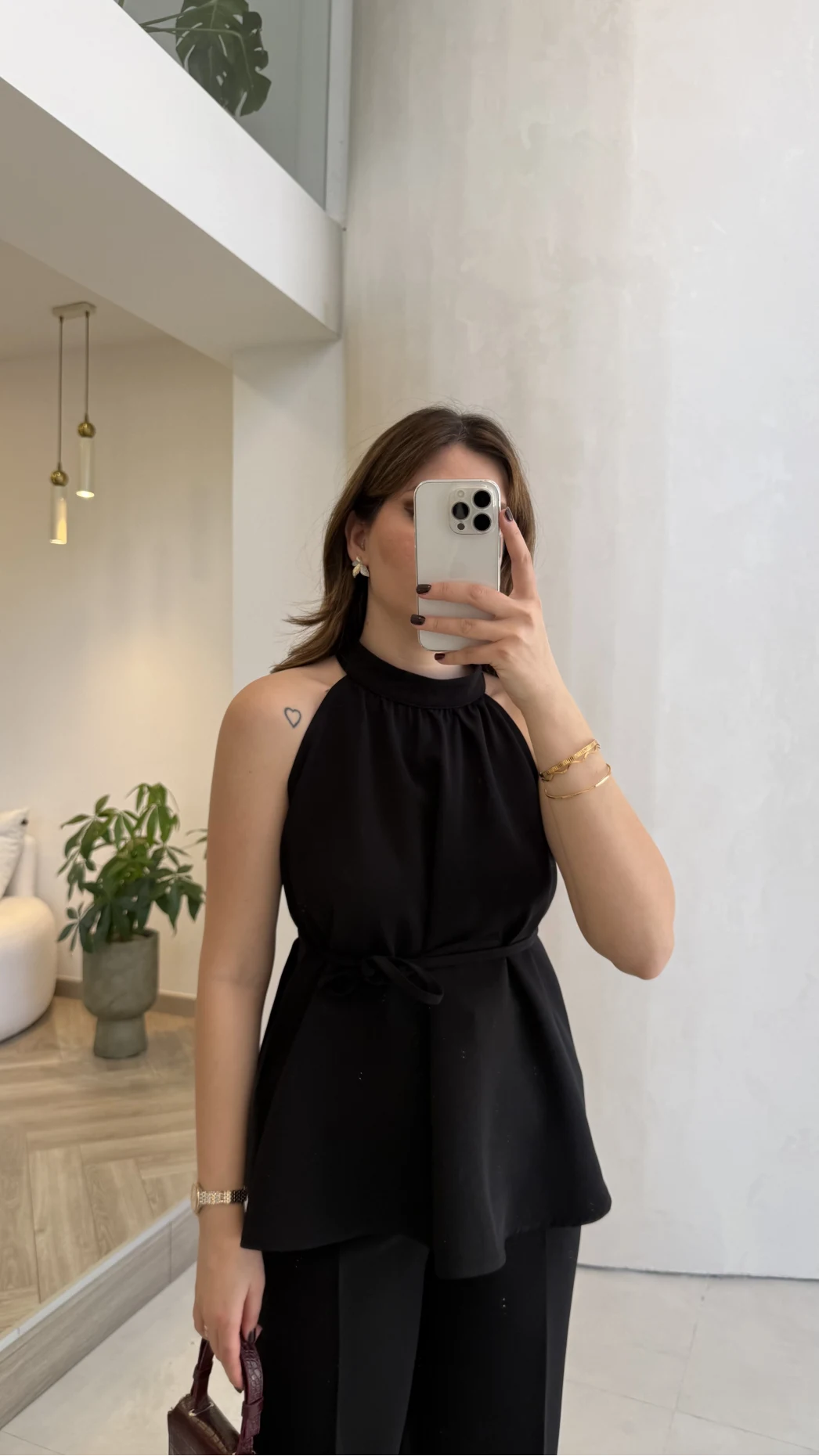 Fera Bağlama Detaylı Takım - Siyah - Kod: 8920