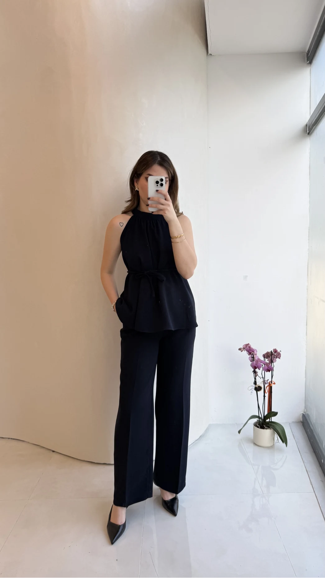 Fera Bağlama Detaylı Takım - Lacivert - Kod: 8920