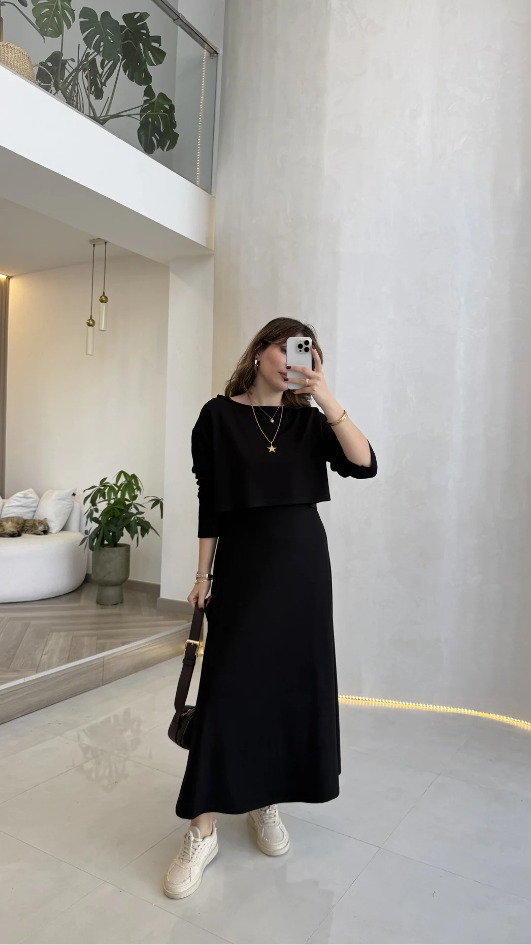 Bluzlu İkili Takım Elbise - Siyah - Kod: 4064