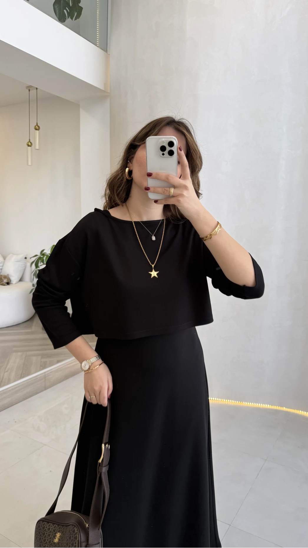 Bluzlu İkili Takım Elbise - Siyah - Kod: 4064