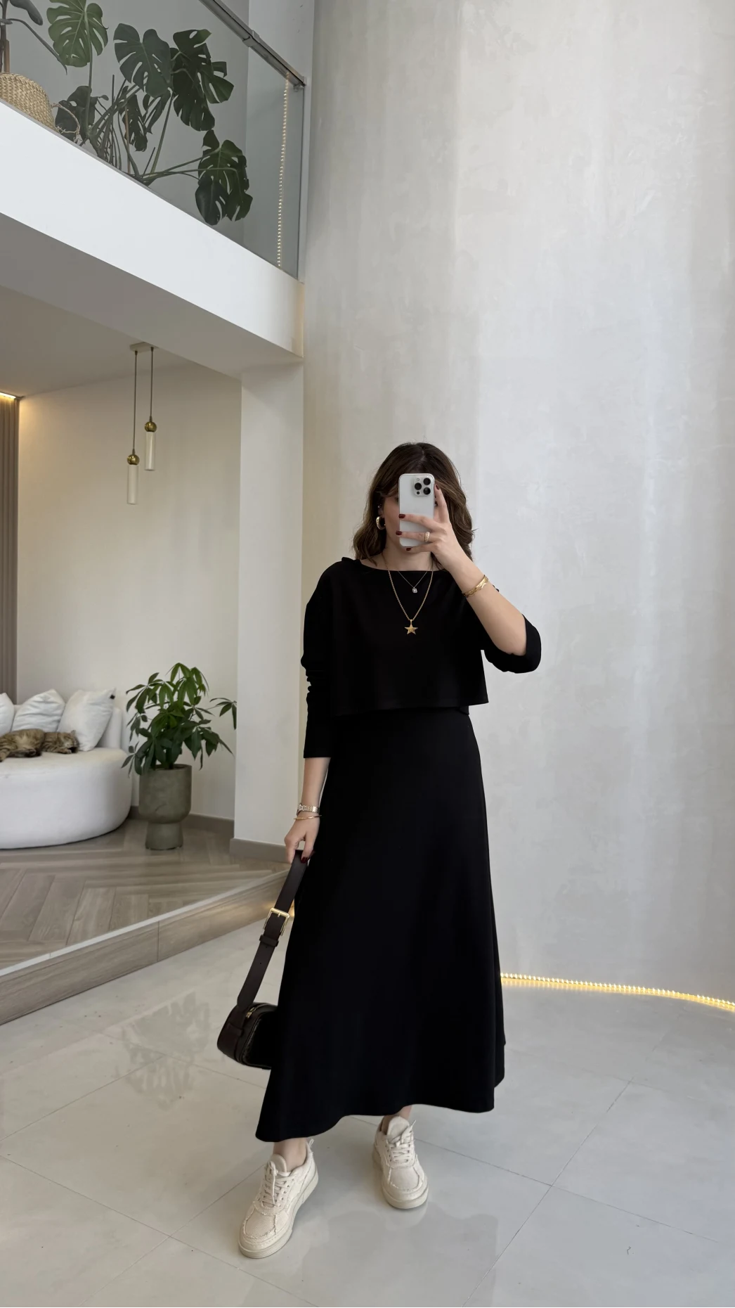 Bluzlu İkili Takım Elbise - Siyah - Kod: 4064