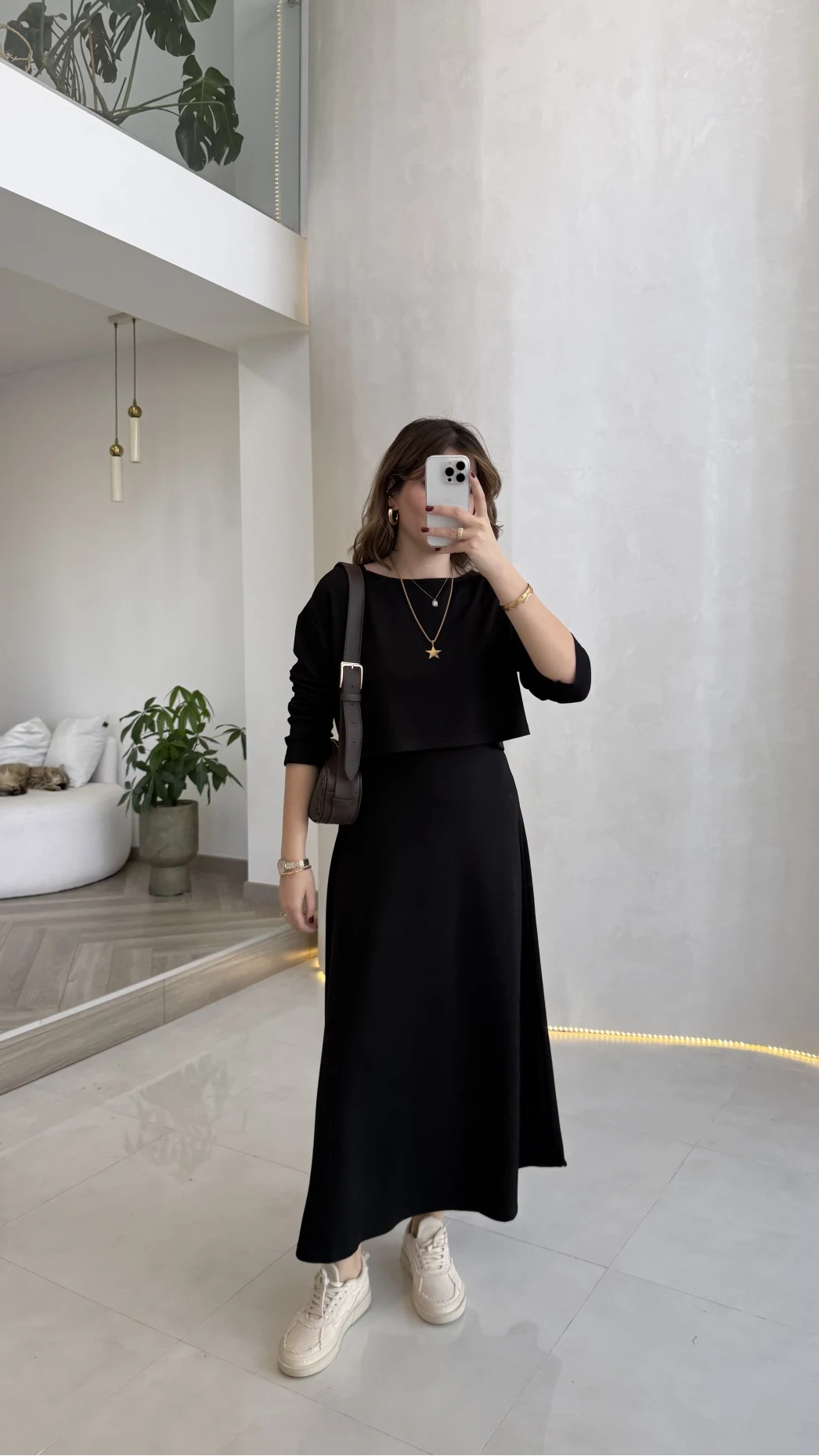 Bluzlu İkili Takım Elbise - Siyah - Kod: 4064