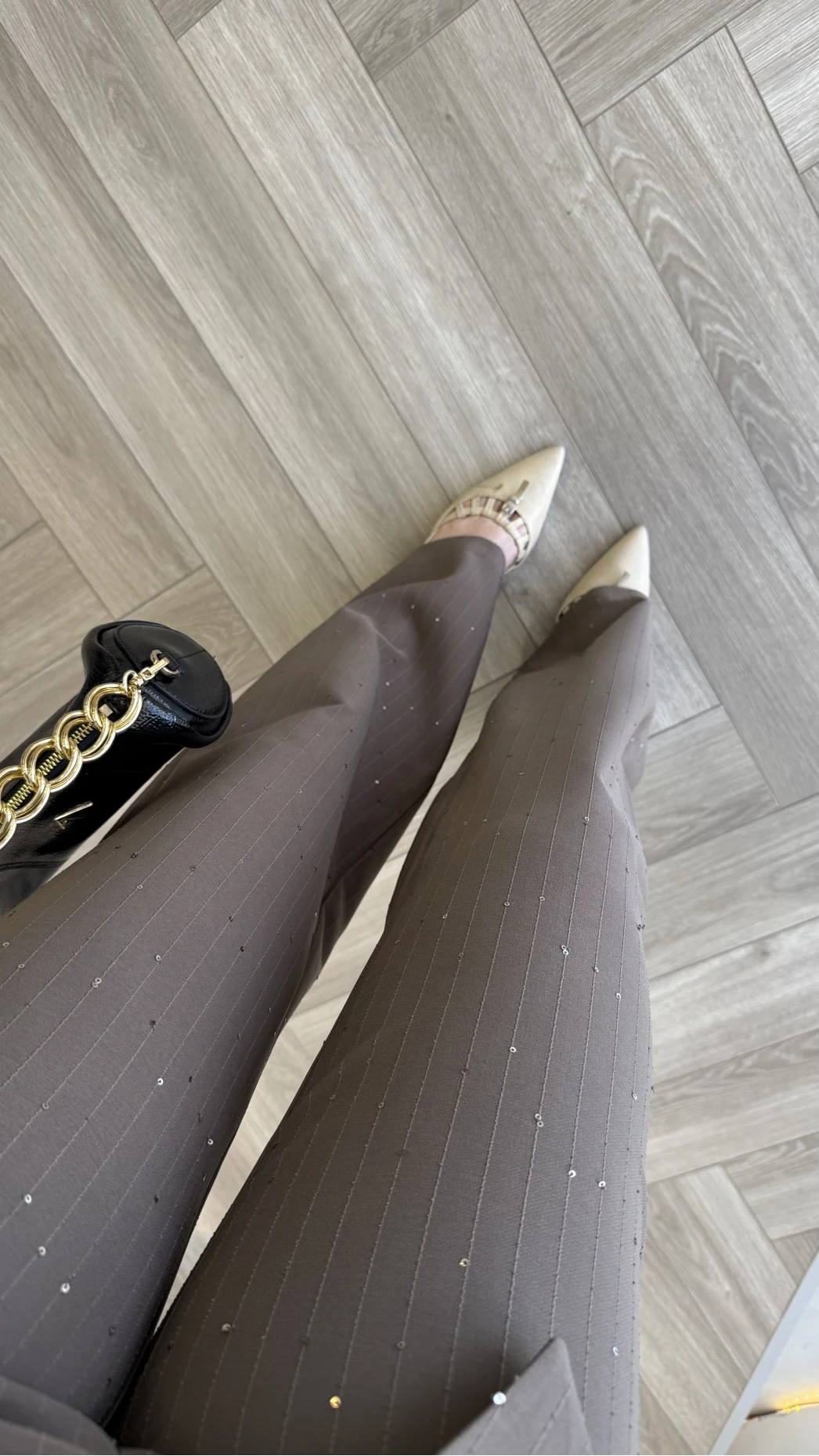 Sim ve Pul Detay Bağcıklı Ceket Pantolon Takım - Kahve - Kod: 80322