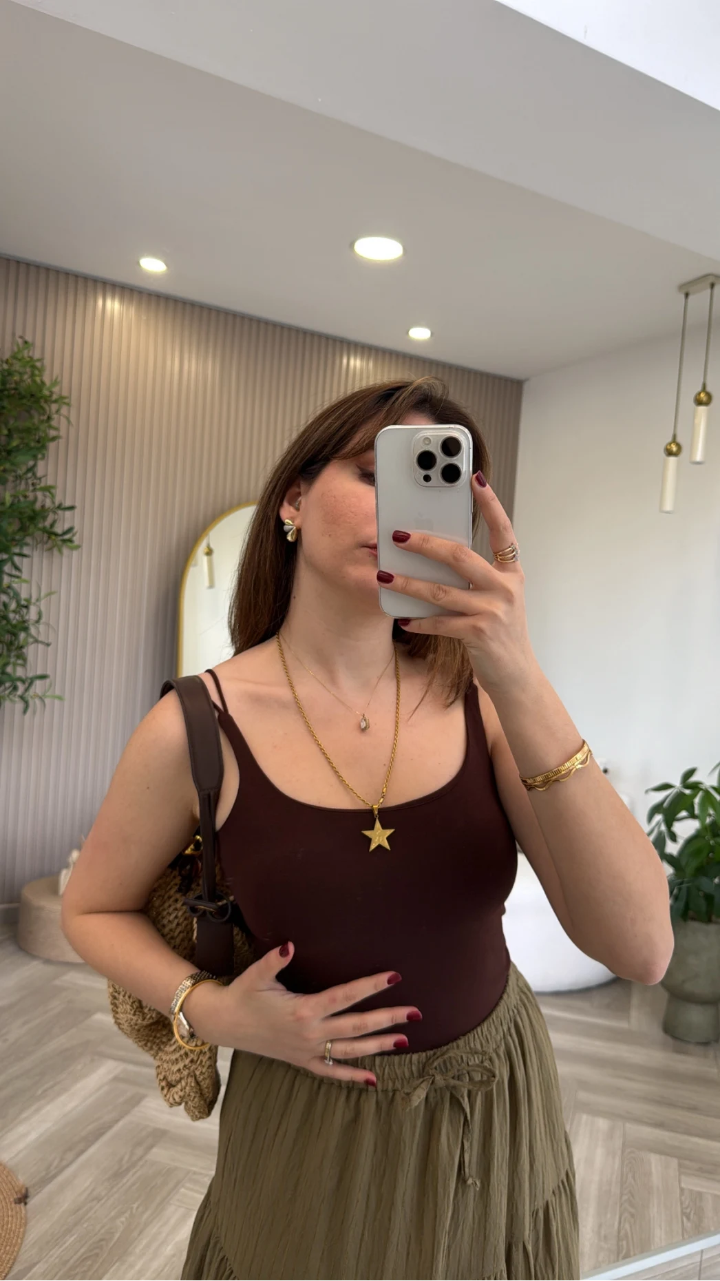 Çift Askılı Pedli Crop Body - Kahve - Kod: 01406