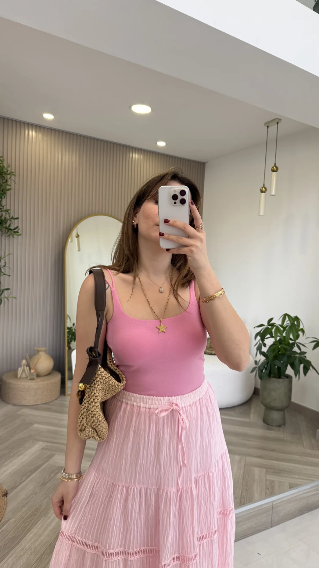 Çift Askılı Pedli Crop Body - Pembe - Kod: 01406