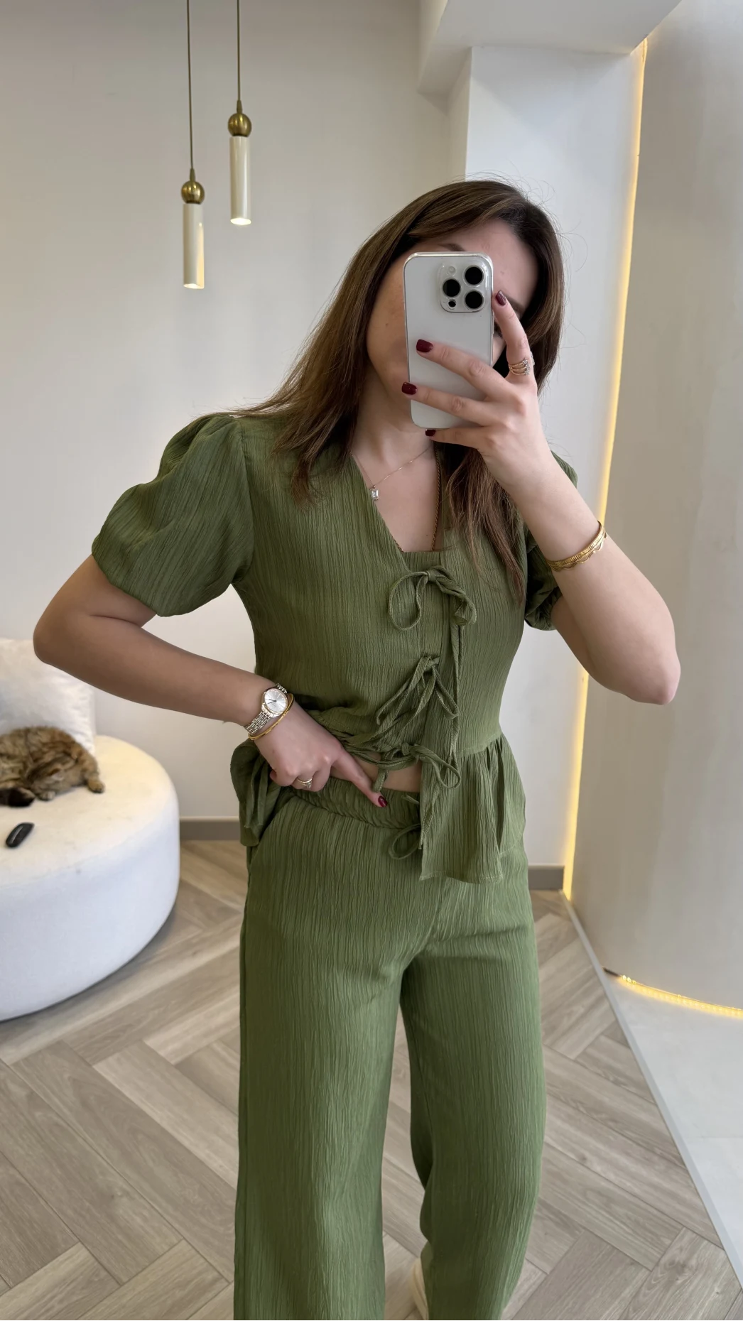 New Gofre Takım - Haki - Kod: 8015