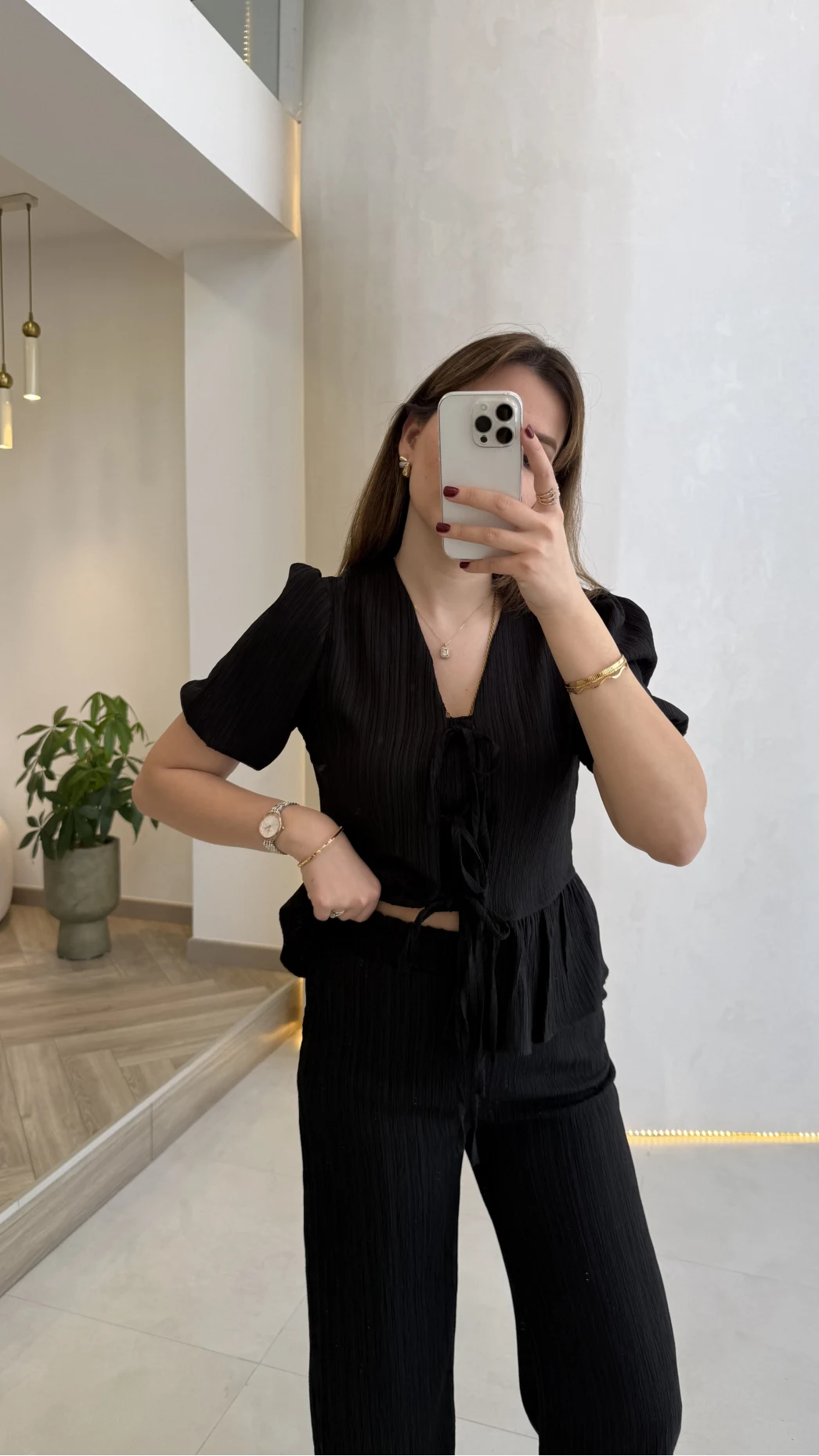 New Gofre Takım - Siyah - Kod: 8015