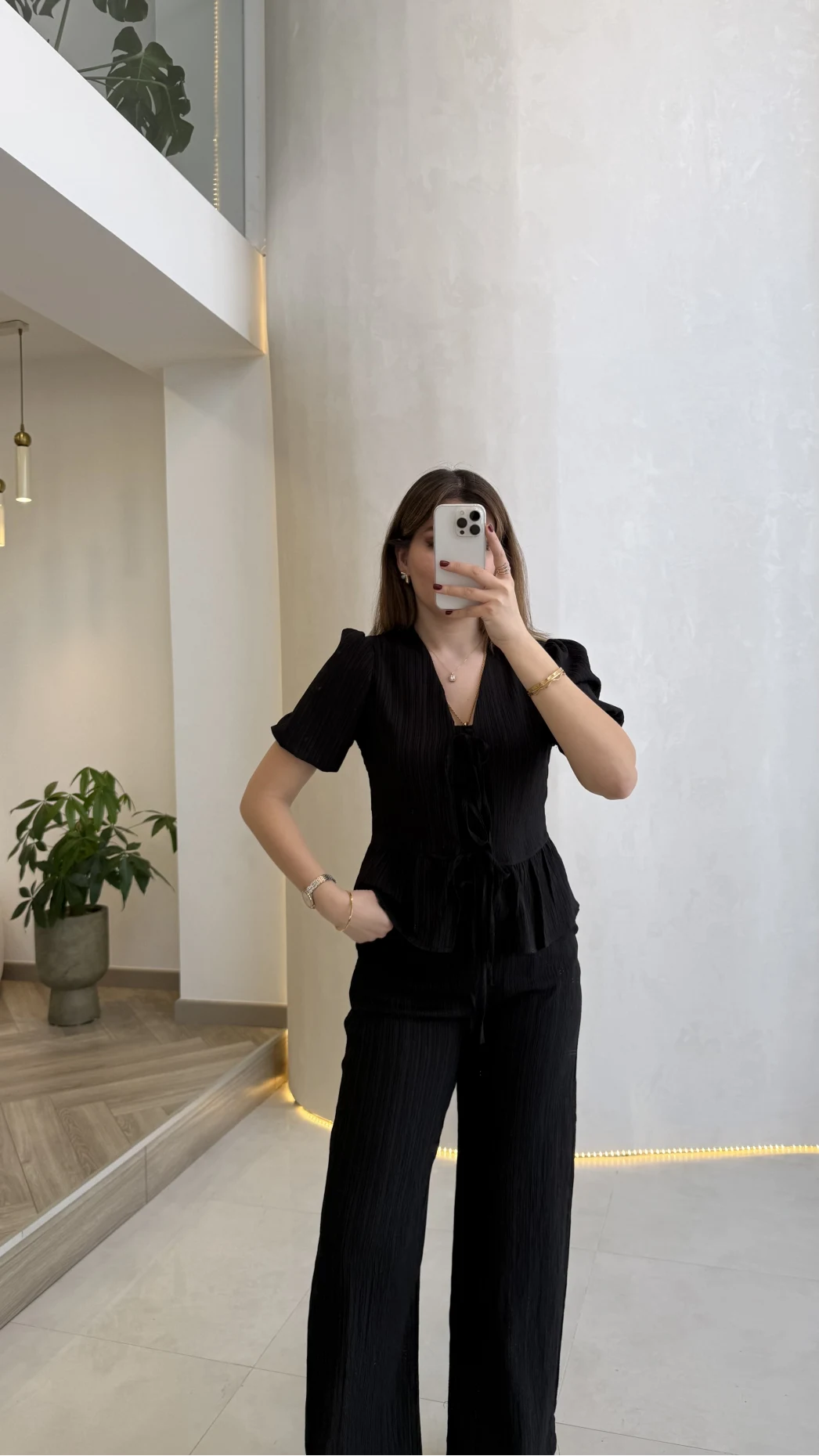 New Gofre Takım - Siyah - Kod: 8015