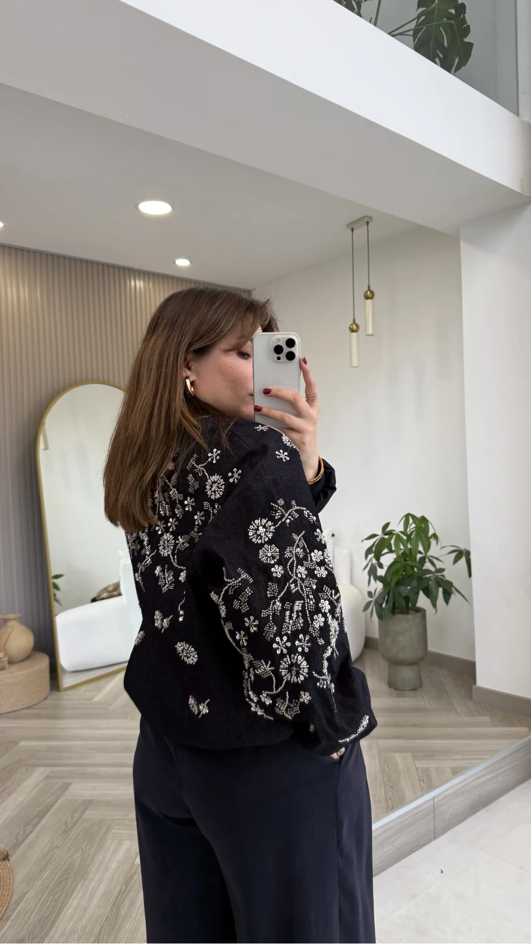 Premium Taş Pul Detaylı Pamuklu Ceket - Lacivert - Kod: 99927