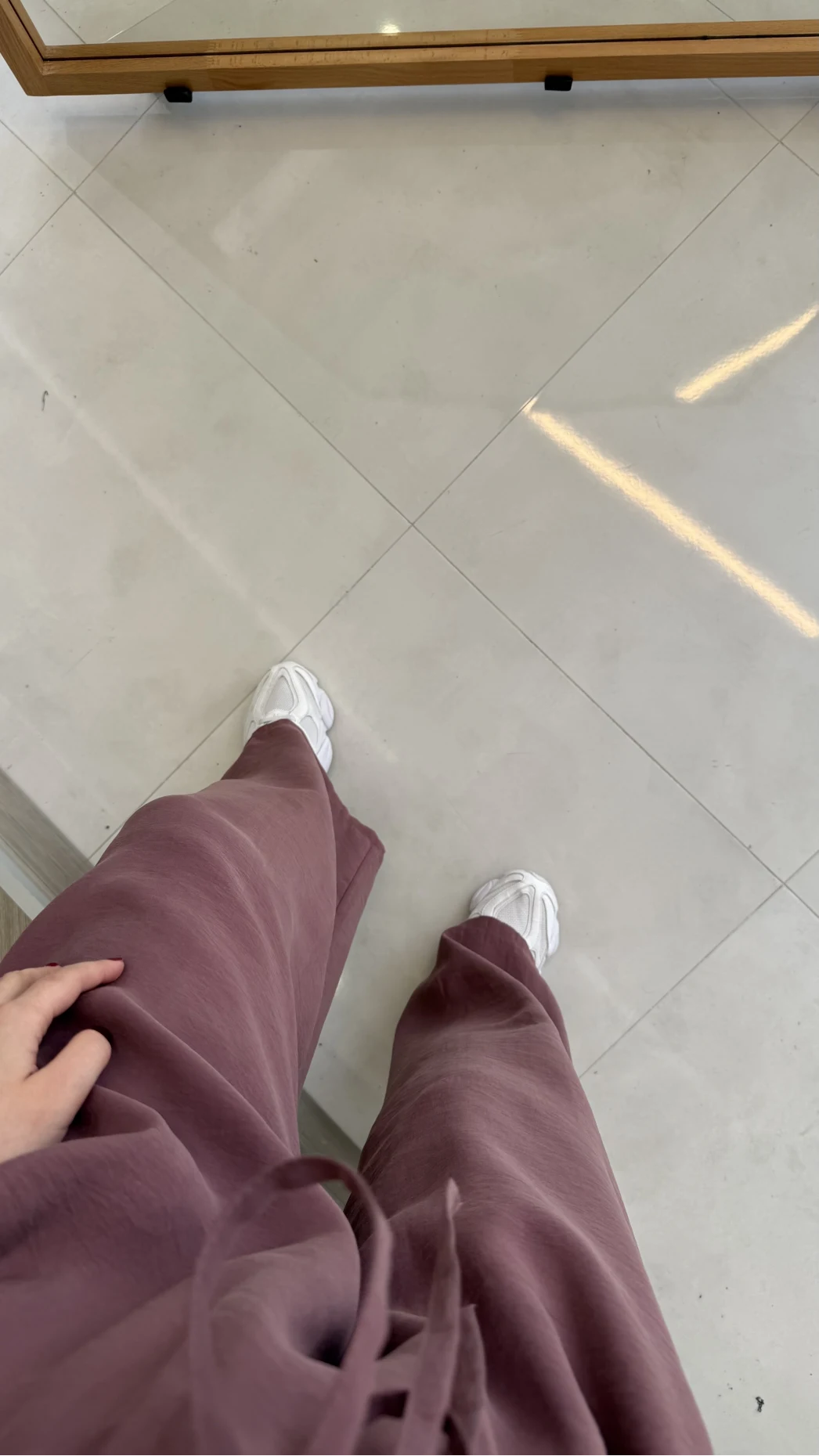 Menessa Bol Paça Beli Lastikli Pantolon - Gül Kurusu - Kod: 3720