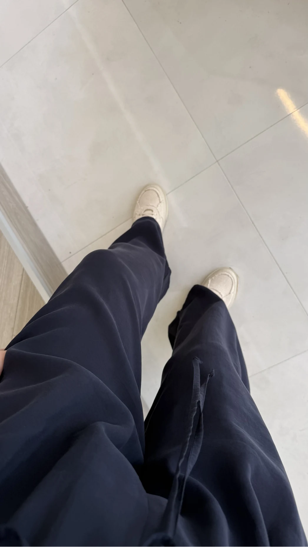 Menessa Bol Paça Beli Lastikli Pantolon - Lacivert - Kod: 3720