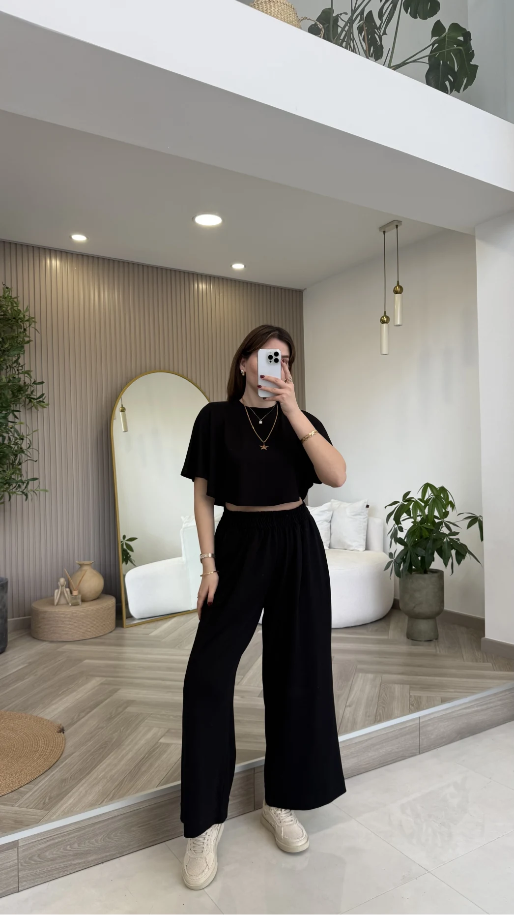 Oys Yarasa Kol Oval Kesim Eşofman Takım - Siyah - Kod: 1126