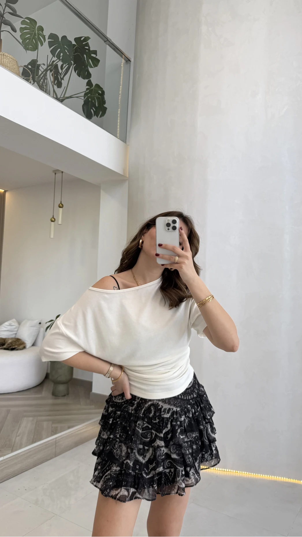 Leona Pamuk Kumaş Beli Büzgülü T-shirt - Ekru - Kod: 6996