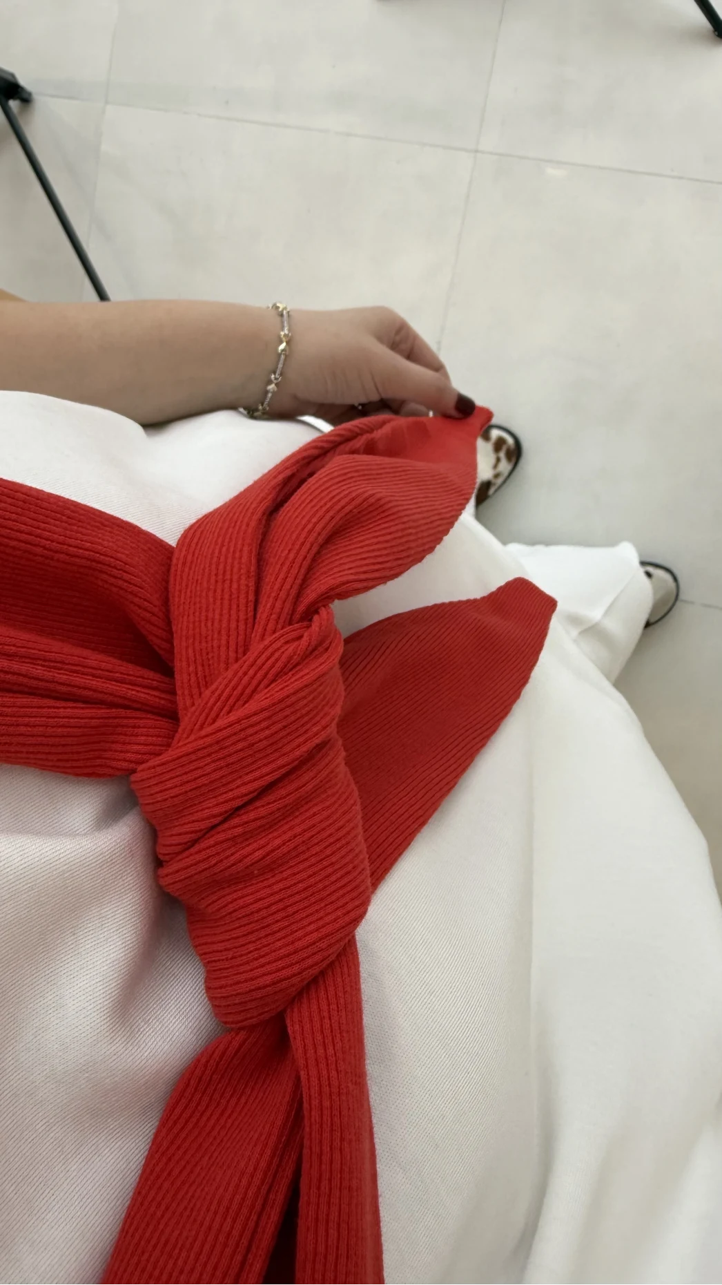 Daisy Bağlama Detay T-shirt - Kırmızı - Kod: 580688