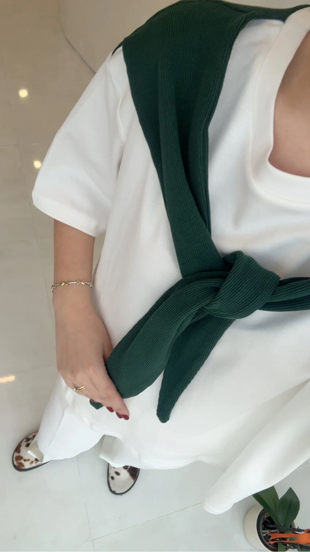 Daisy Bağlama Detay T-shirt - Zümrüt - Kod: 580688