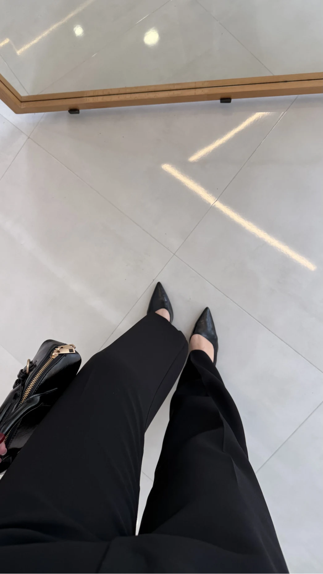 Kumaş Palazzo Pantolon - Siyah - Kod: 3879