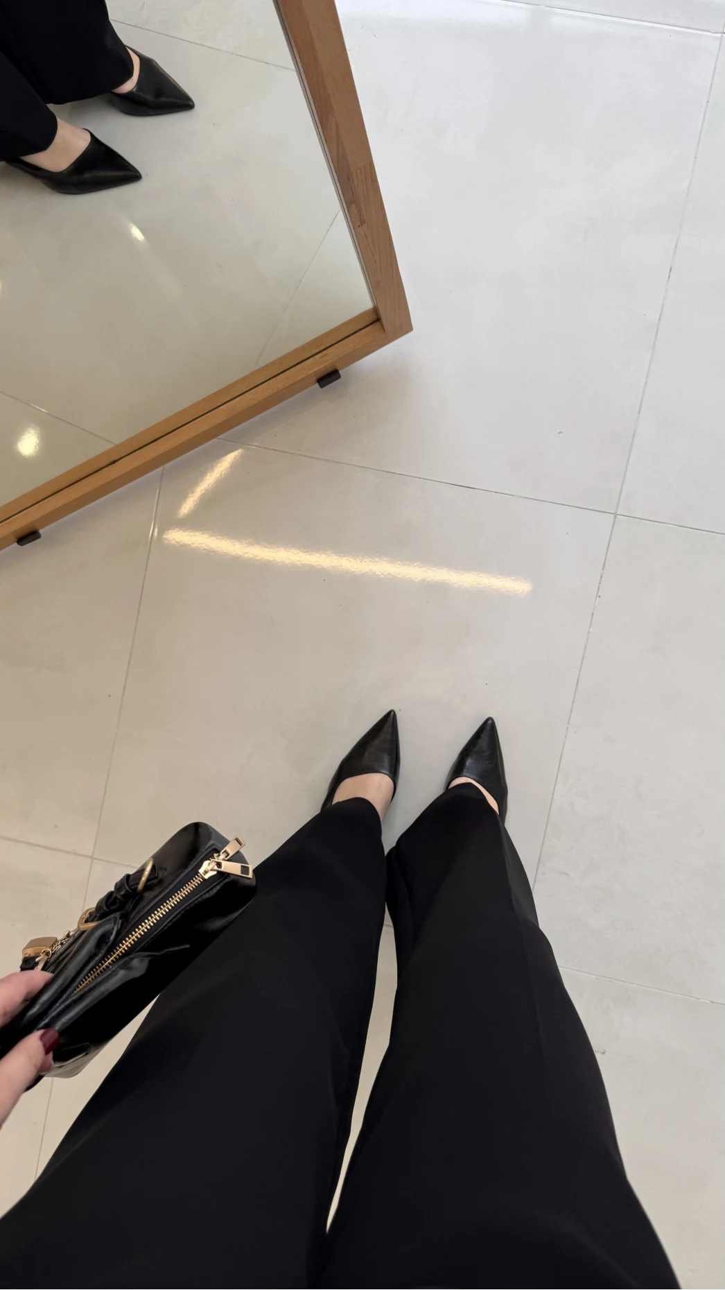 Kumaş Palazzo Pantolon - Siyah - Kod: 3879