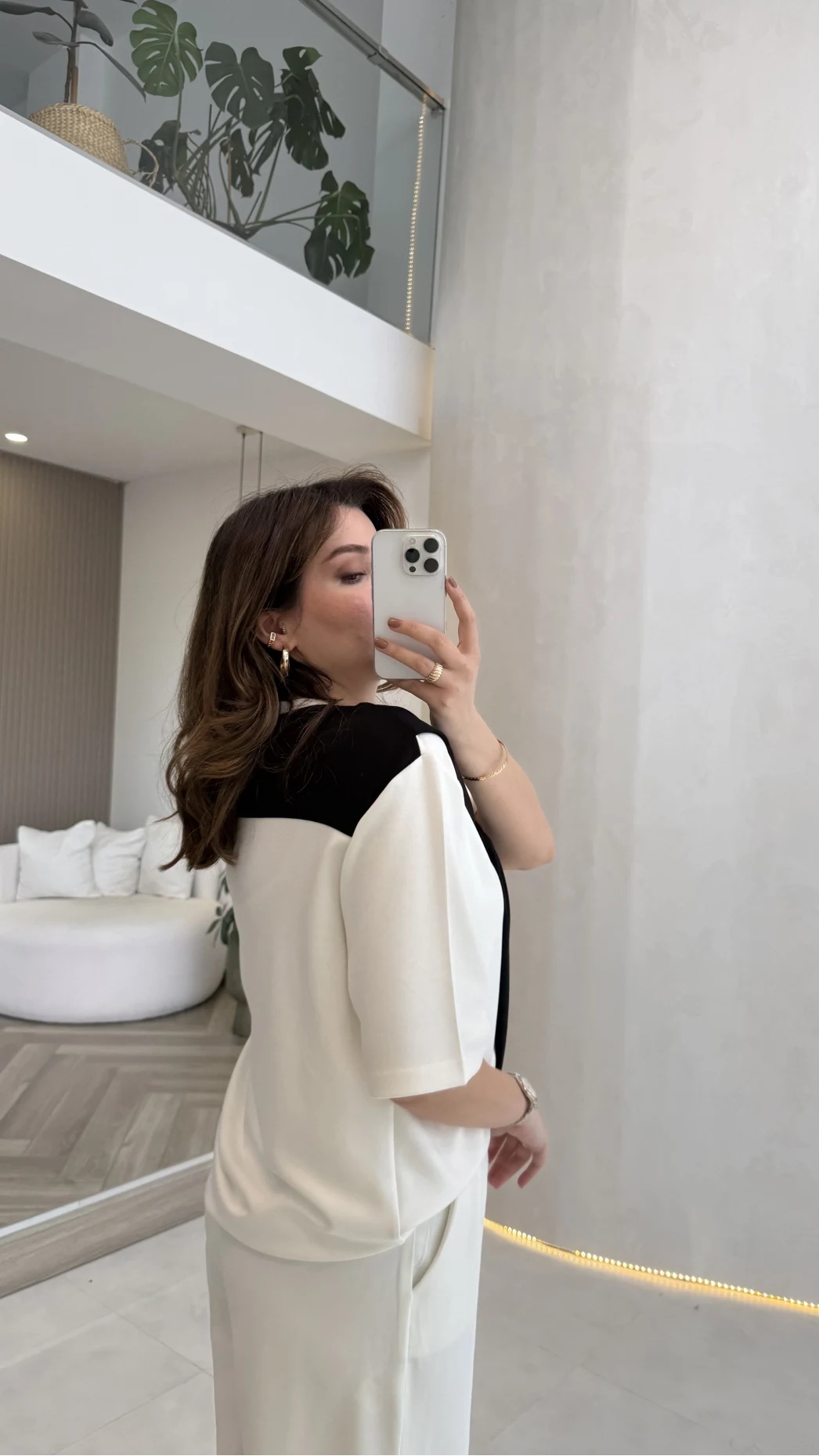 Sawa Fular Detay T-Shirt - Siyah - Kod: 1094