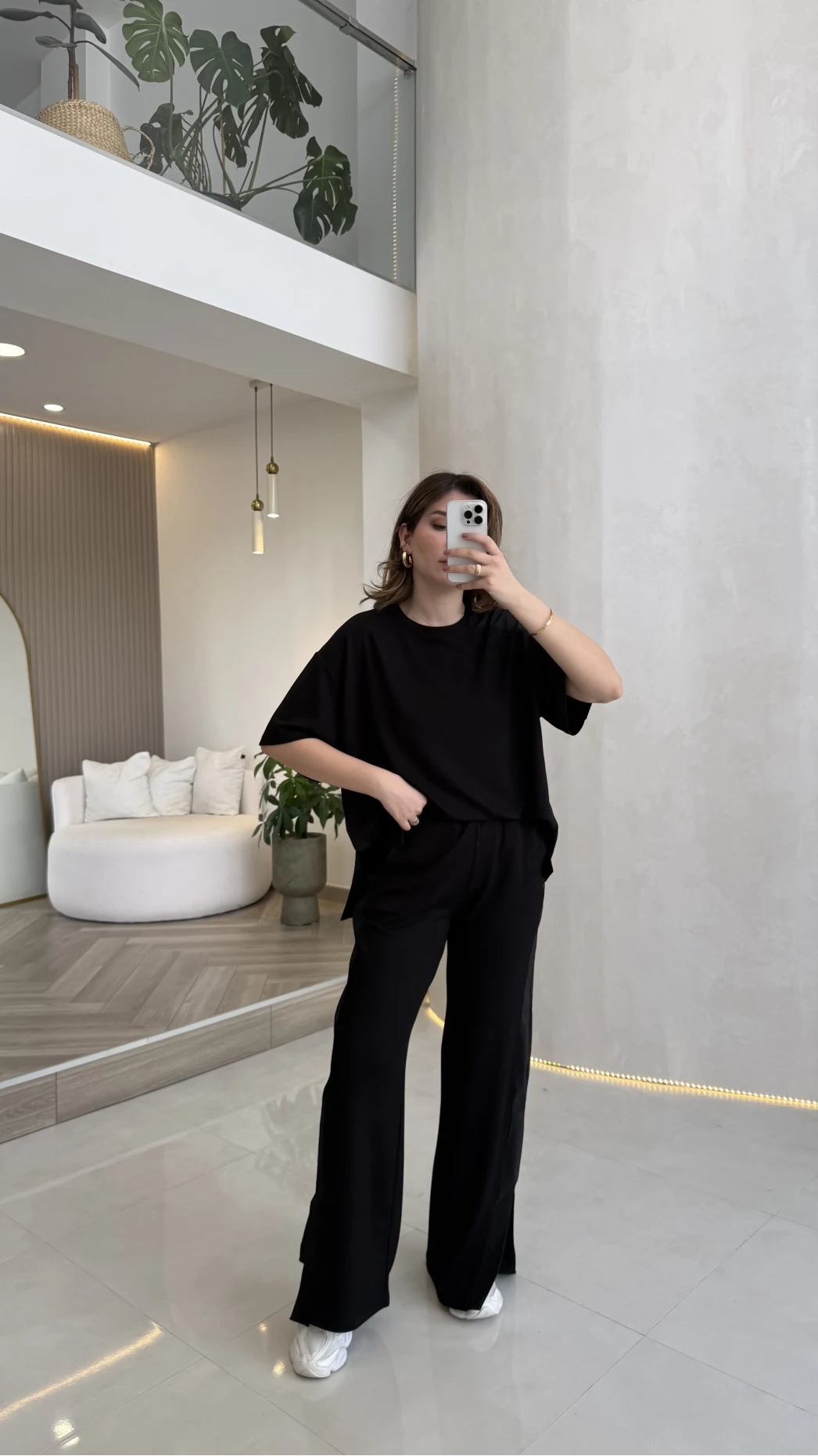 Castel Paraşüt Detaylı Yarım Kol Takım - Siyah - Kod: 4118