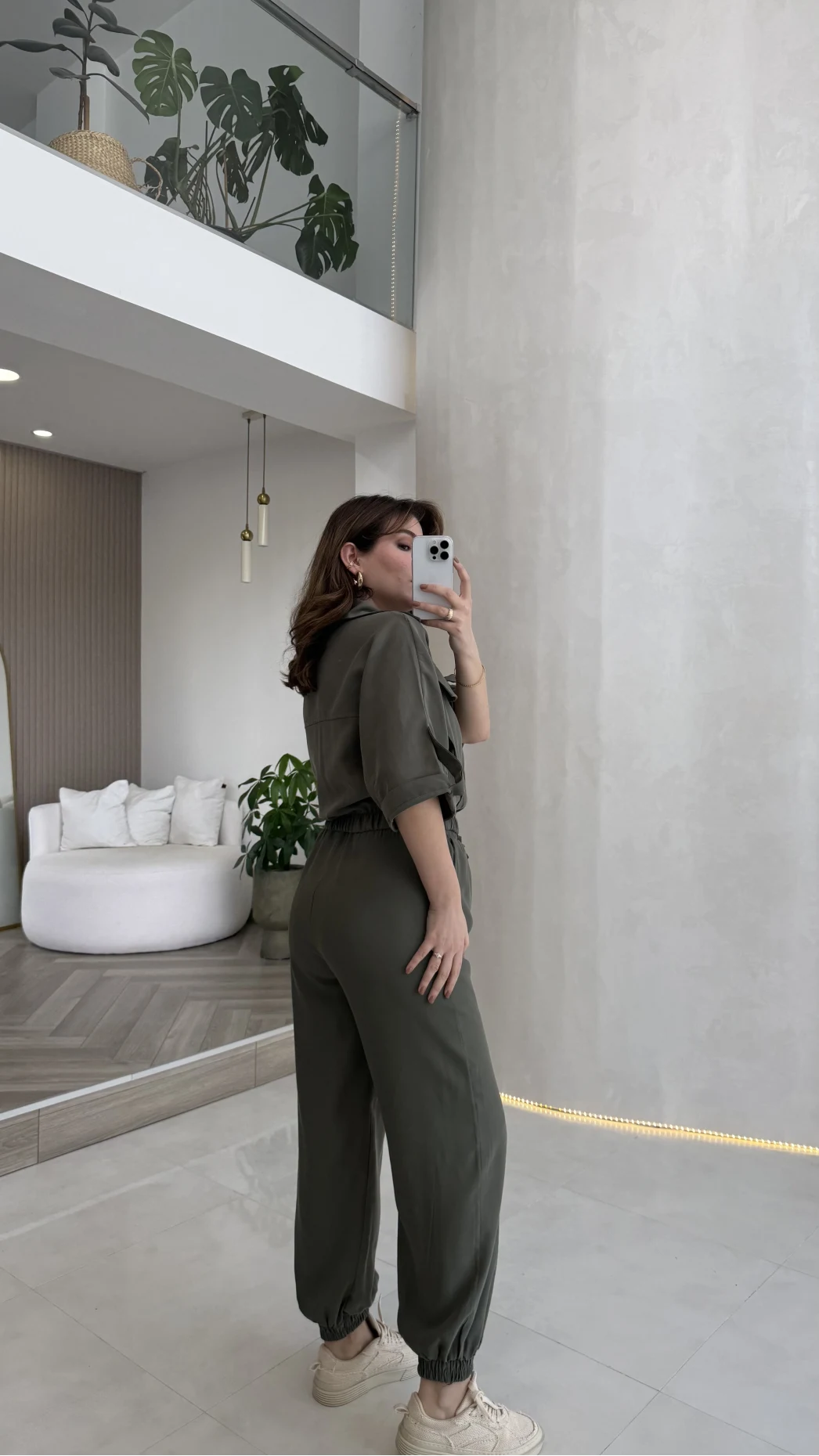 Arch Yarım Kol Pamuklu Ceket Pantolon Takım - Haki - Kod: 580774