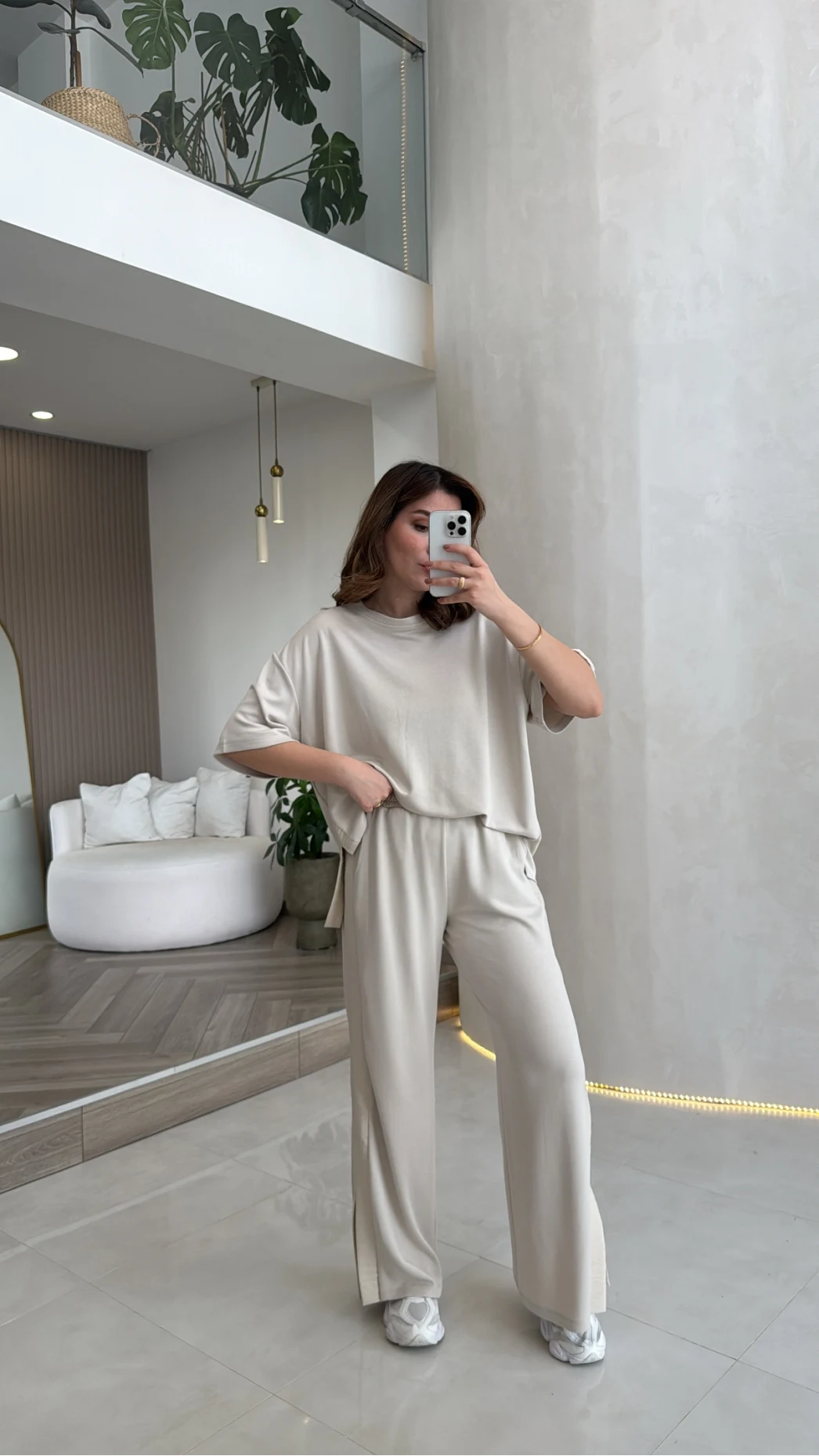 Castel Paraşüt Detaylı Yarım Kol Takım - Taş - Kod: 4118