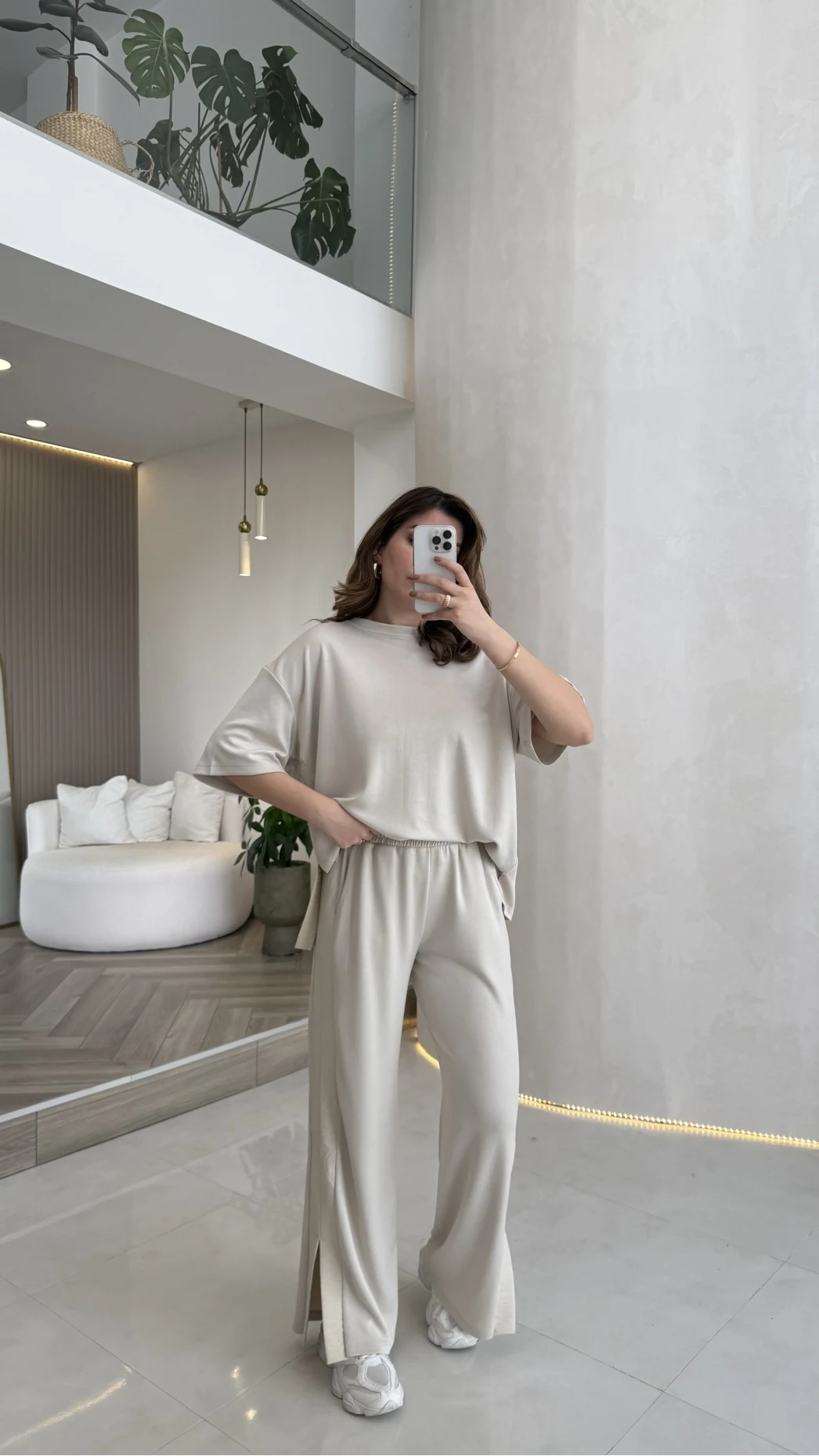 Castel Paraşüt Detaylı Yarım Kol Takım - Taş - Kod: 4118