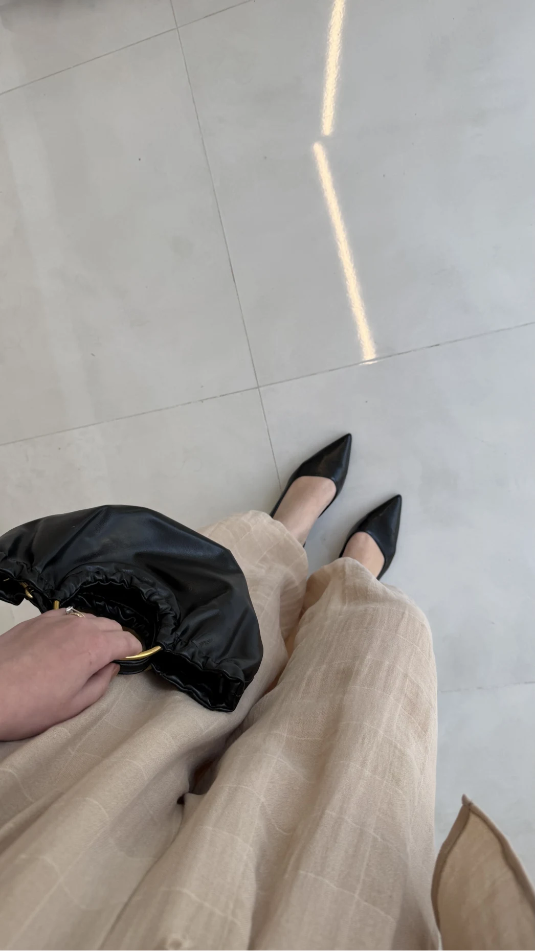 Pançolu Ekose Desenli Fular Detay Takım - Taş - Kod: 51344