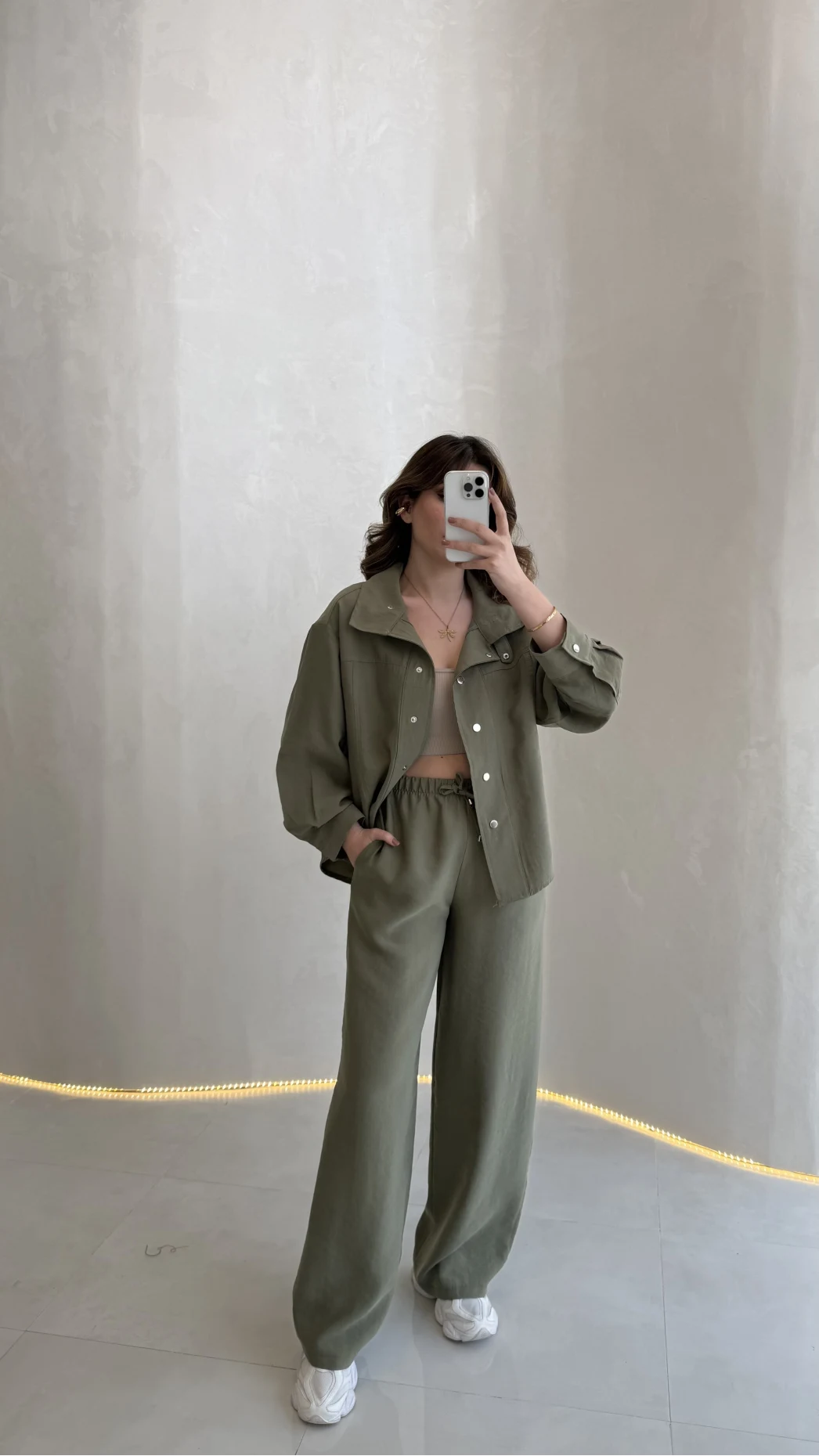 Dik Yaka Bomber Takım - Haki - Kod: 51324