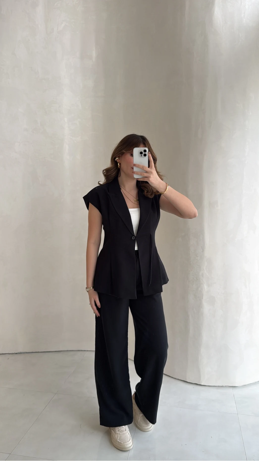 Diagonel Yelek Pantolon Takım - Siyah - Kod: 8106