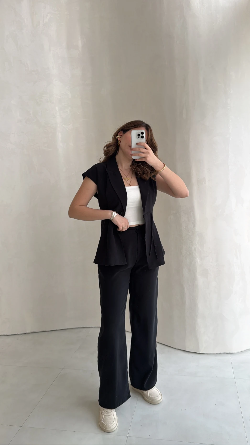 Diagonel Yelek Pantolon Takım - Siyah - Kod: 8106