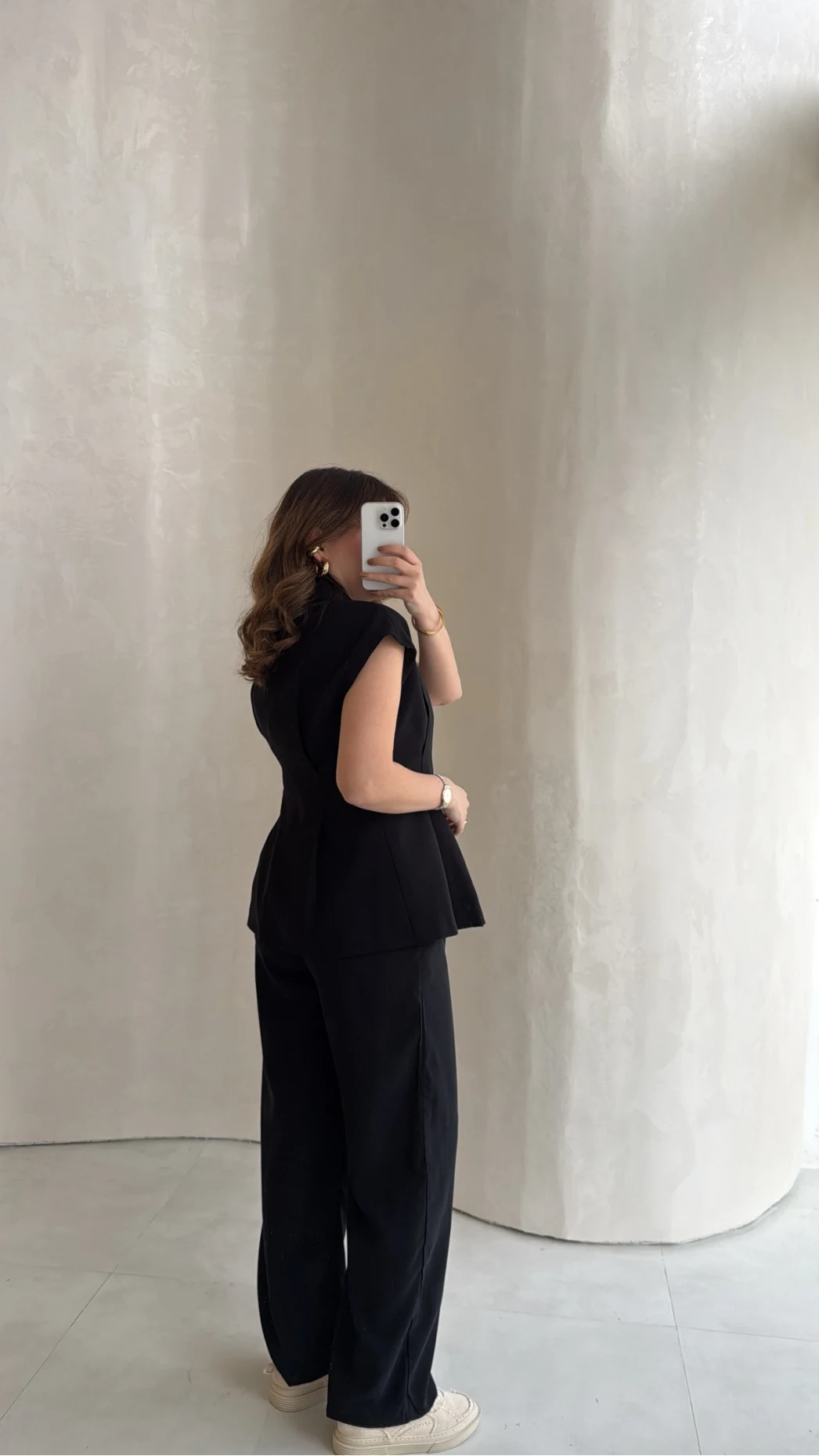 Diagonel Yelek Pantolon Takım - Siyah - Kod: 8106