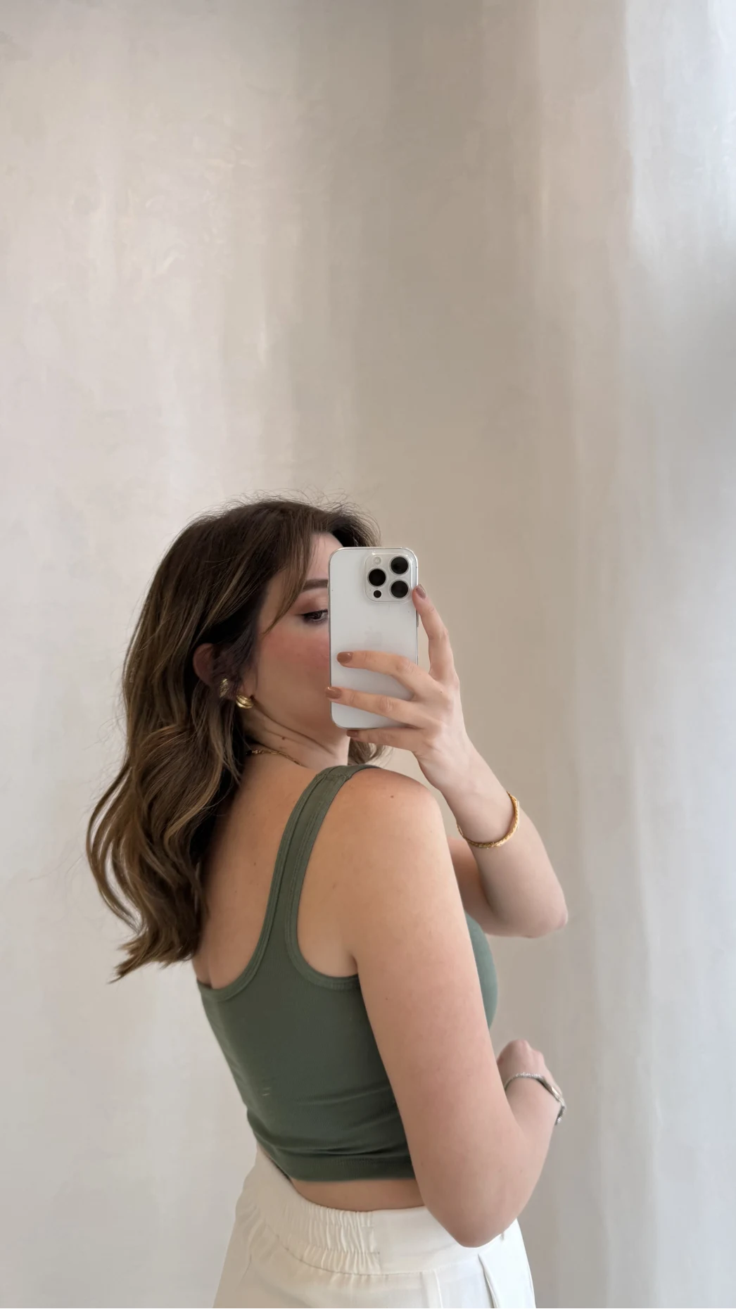 Göğüs Pedli Crop - Yeşil