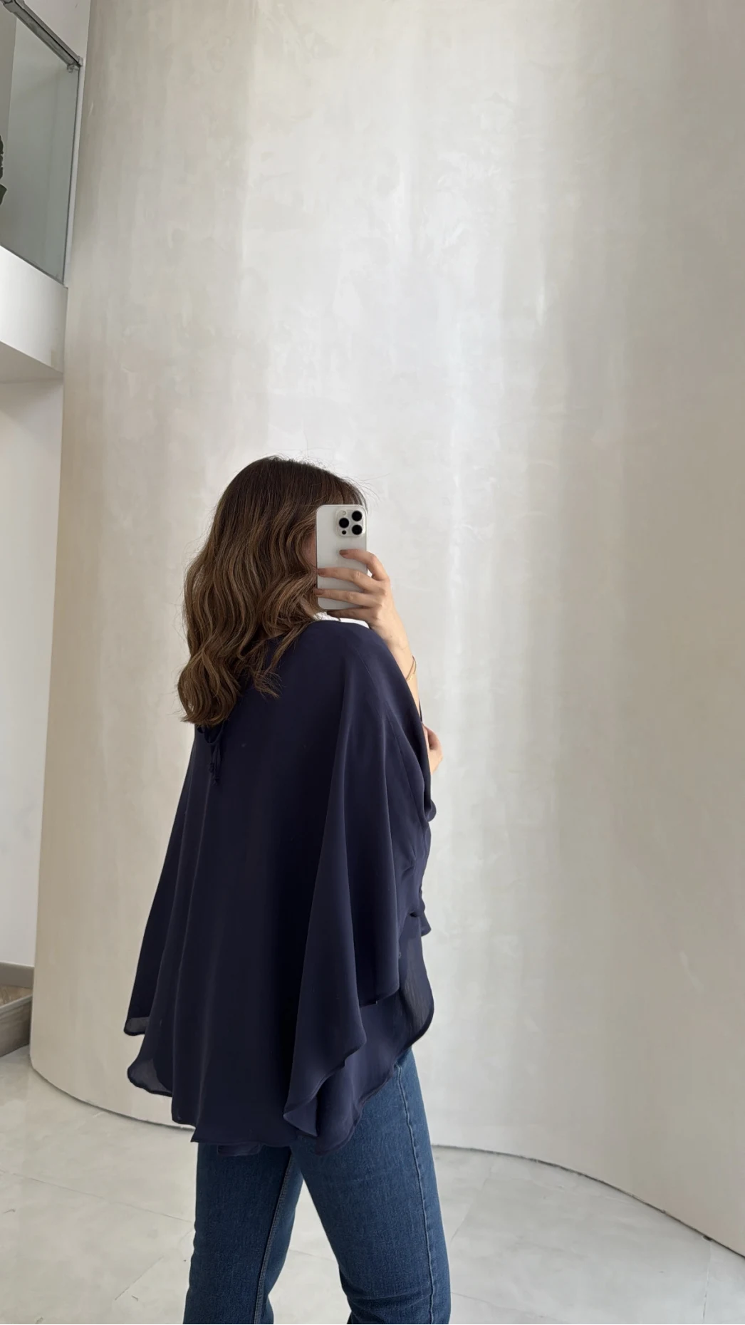 Mariposa Pelerin Bluz - Lacivert - Kod: 5044