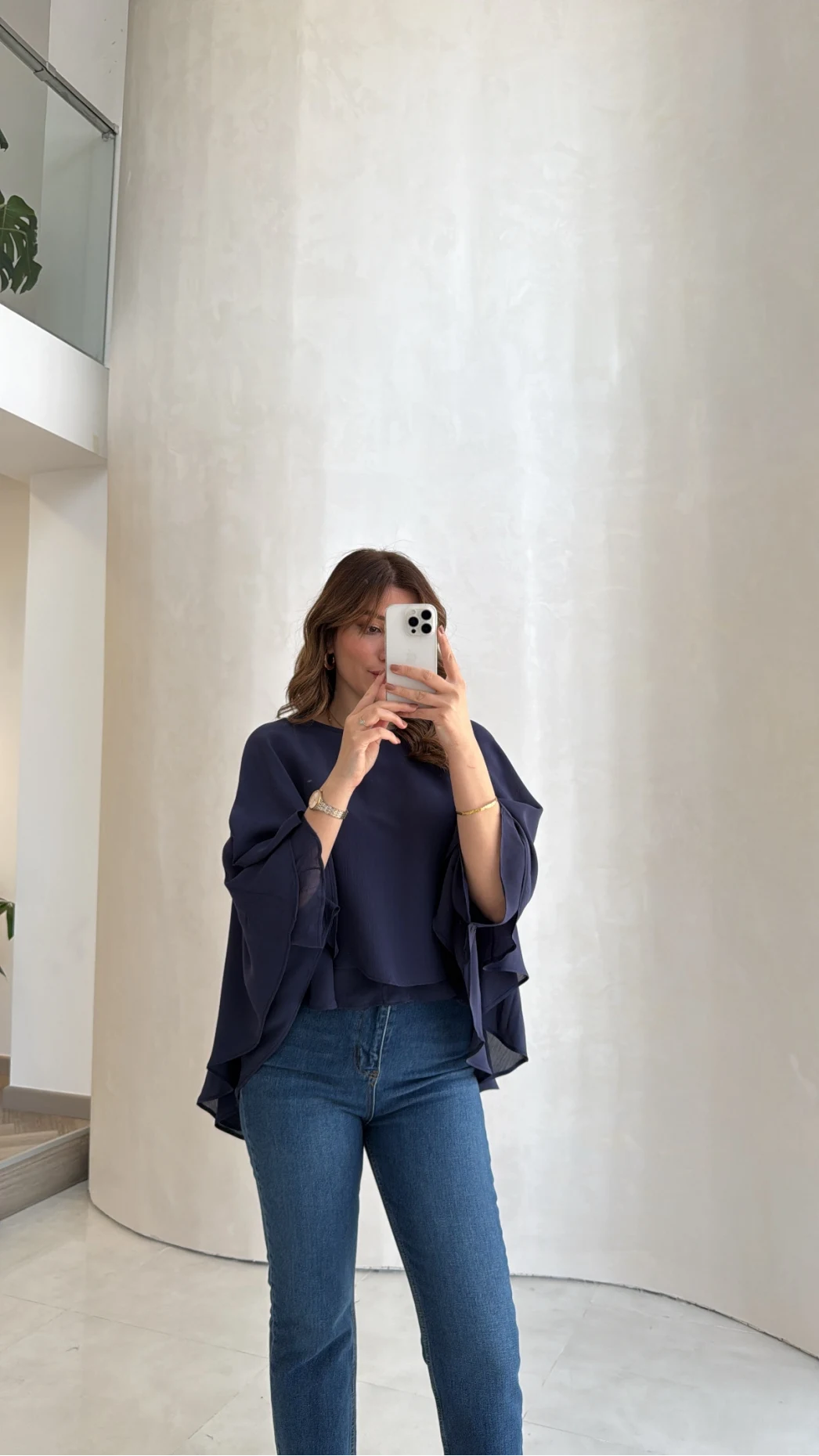 Mariposa Pelerin Bluz - Lacivert - Kod: 5044