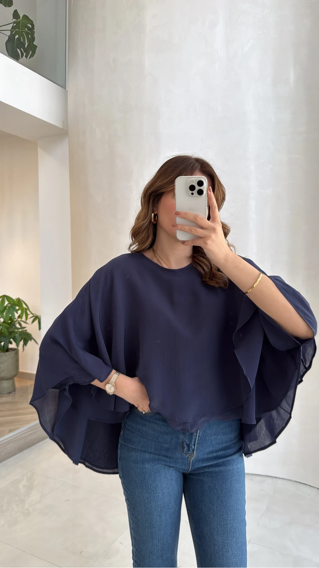 Mariposa Pelerin Bluz - Lacivert - Kod: 5044