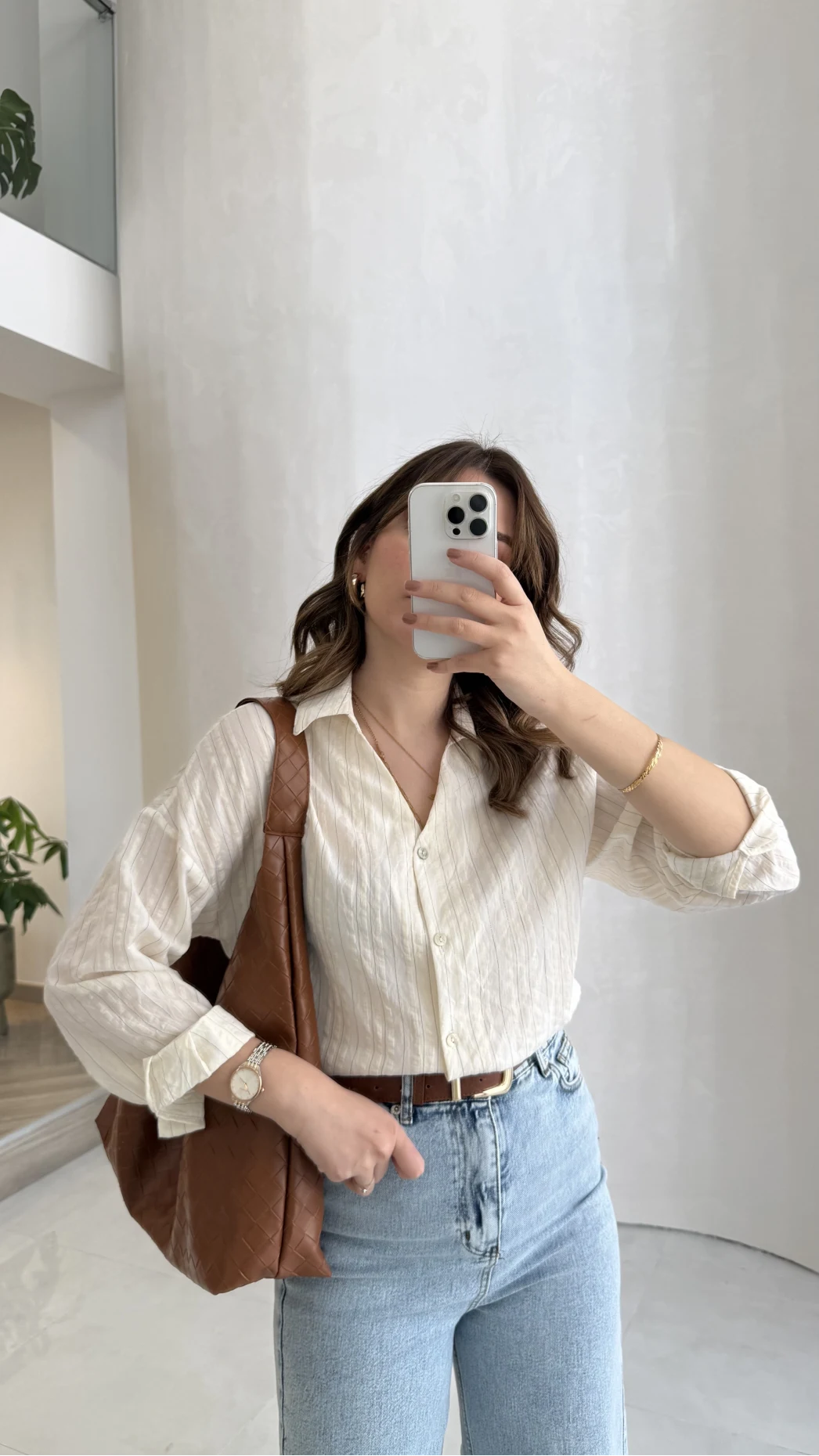 Simli Vizon Çizgili Gömlek - Kod: 2216