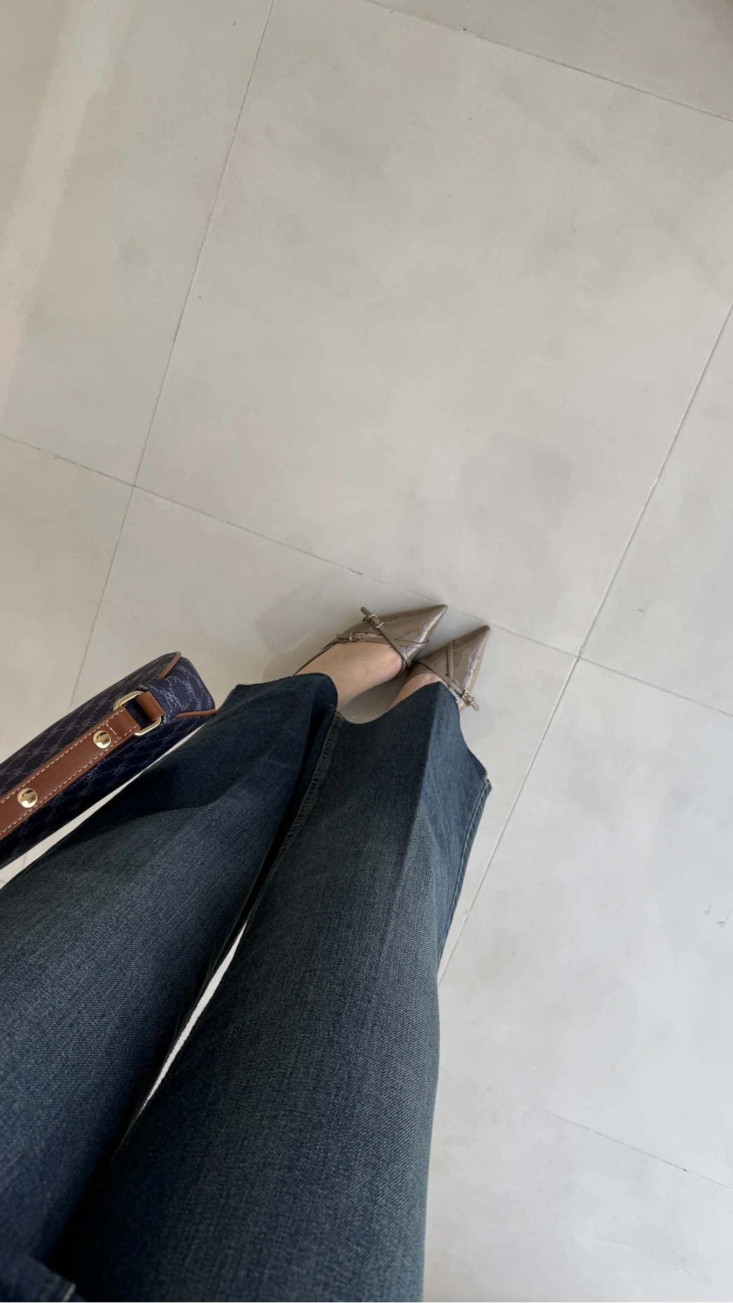 Ultra Yüksek Bel Kemerli Likralı Denim Jean Pantolon - Old - Kod: 1817