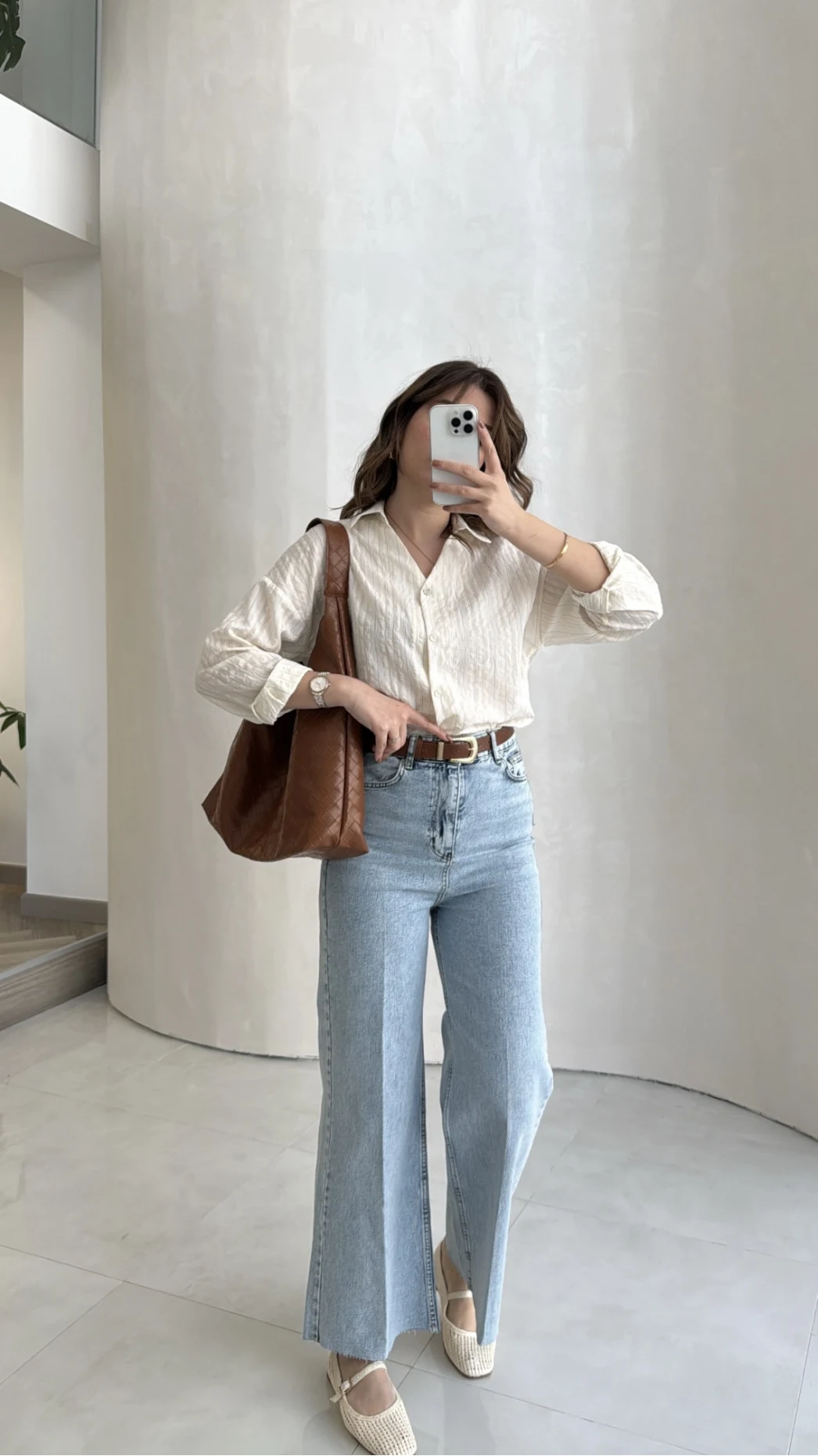 Ultra Yüksek Bel Kemerli Likralı Denim Jean Pantolon - Buz Mavisi - Kod: 1818