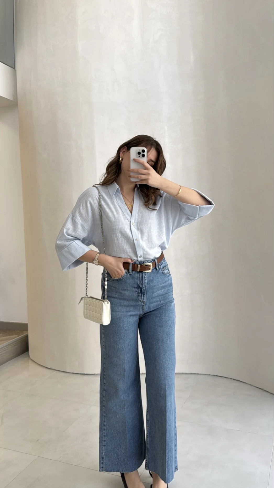 Ultra Yüksek Bel Kemerli Likralı Denim Jean Pantolon - Mavi - Kod: 1832