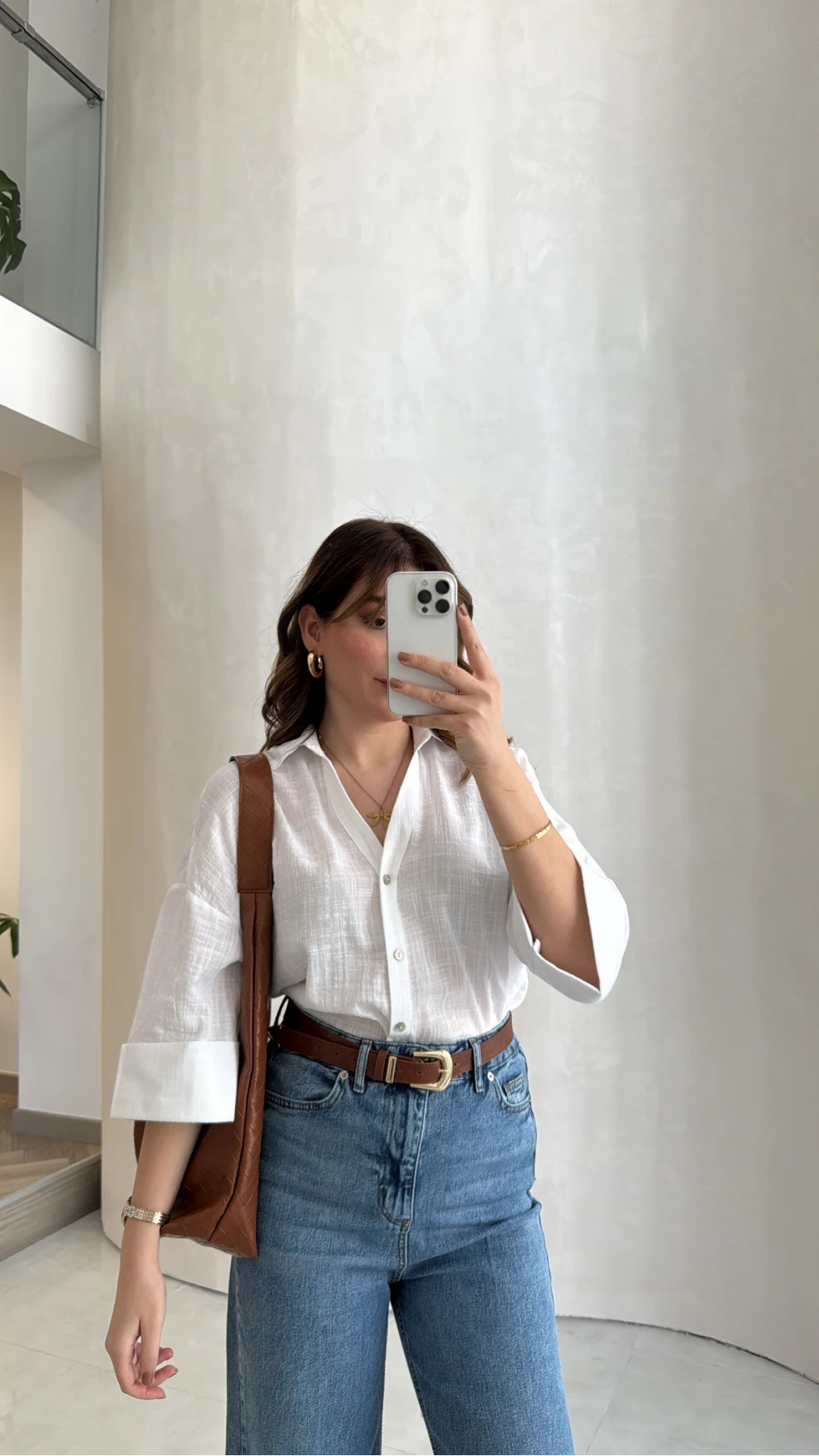 Şantuk Keten Kumaş Gömlek - Ekru - Kod: 2164