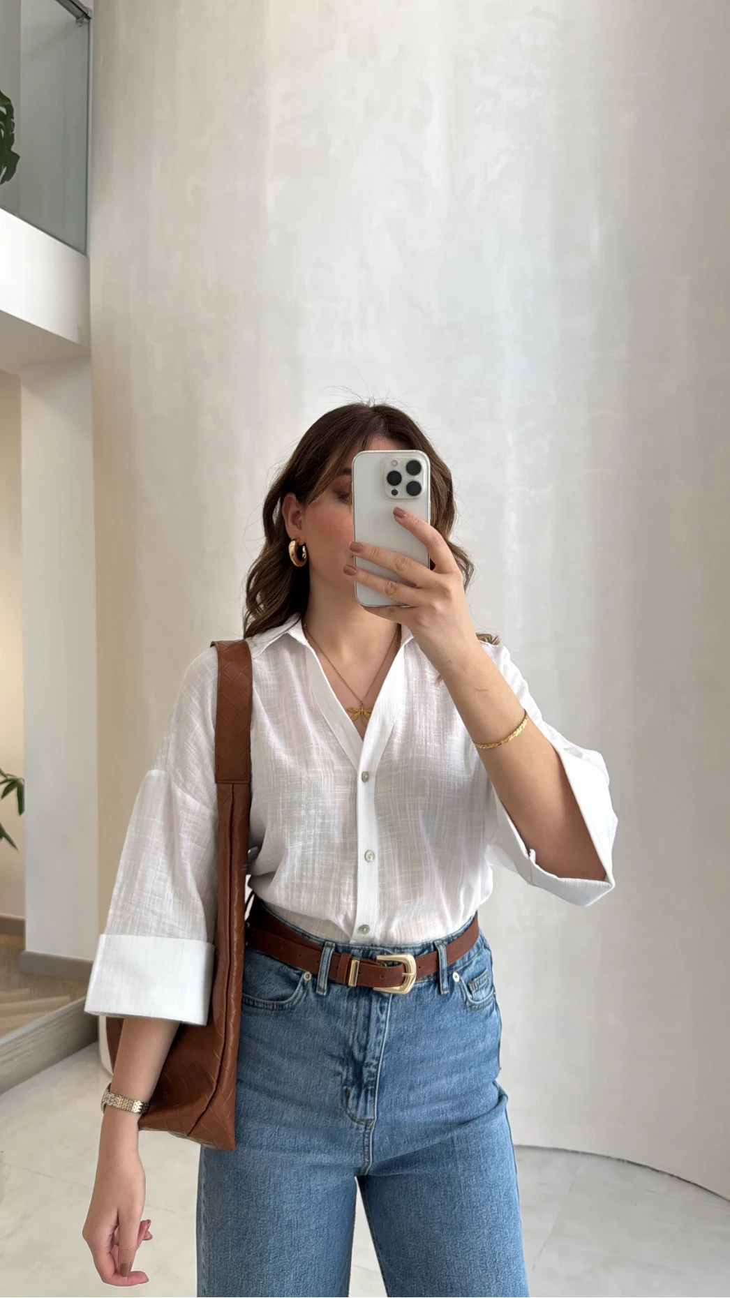 Şantuk Keten Kumaş Gömlek - Ekru - Kod: 2164