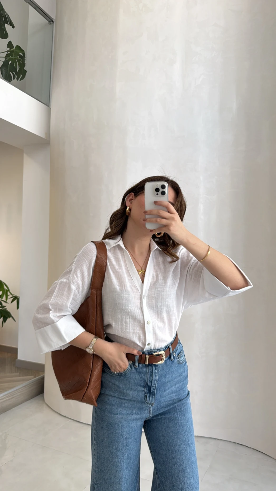 Şantuk Keten Kumaş Gömlek - Ekru - Kod: 2164