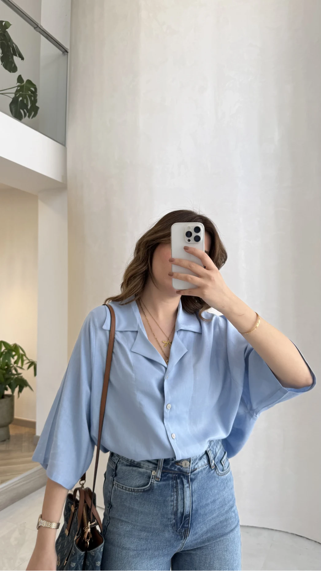 Keten Kumaş Gömlek - Bebe Mavisi - Kod: 4982